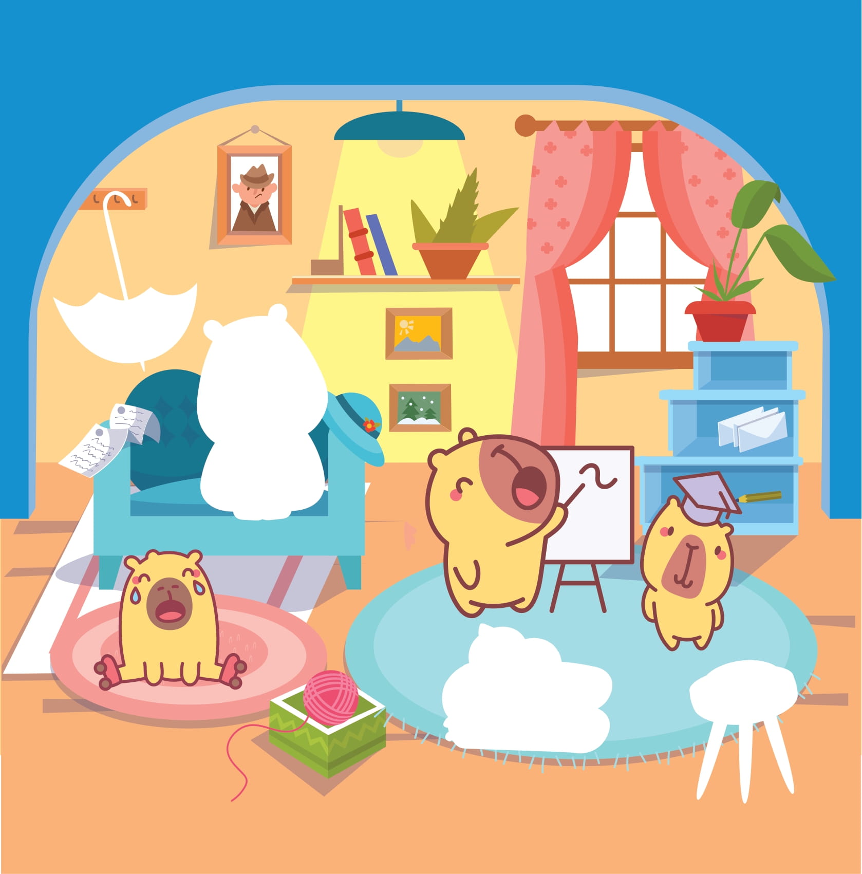 Sticker Capybara - Tìm Vật Ẩn Giấu - Khám Phá Thế GiớI