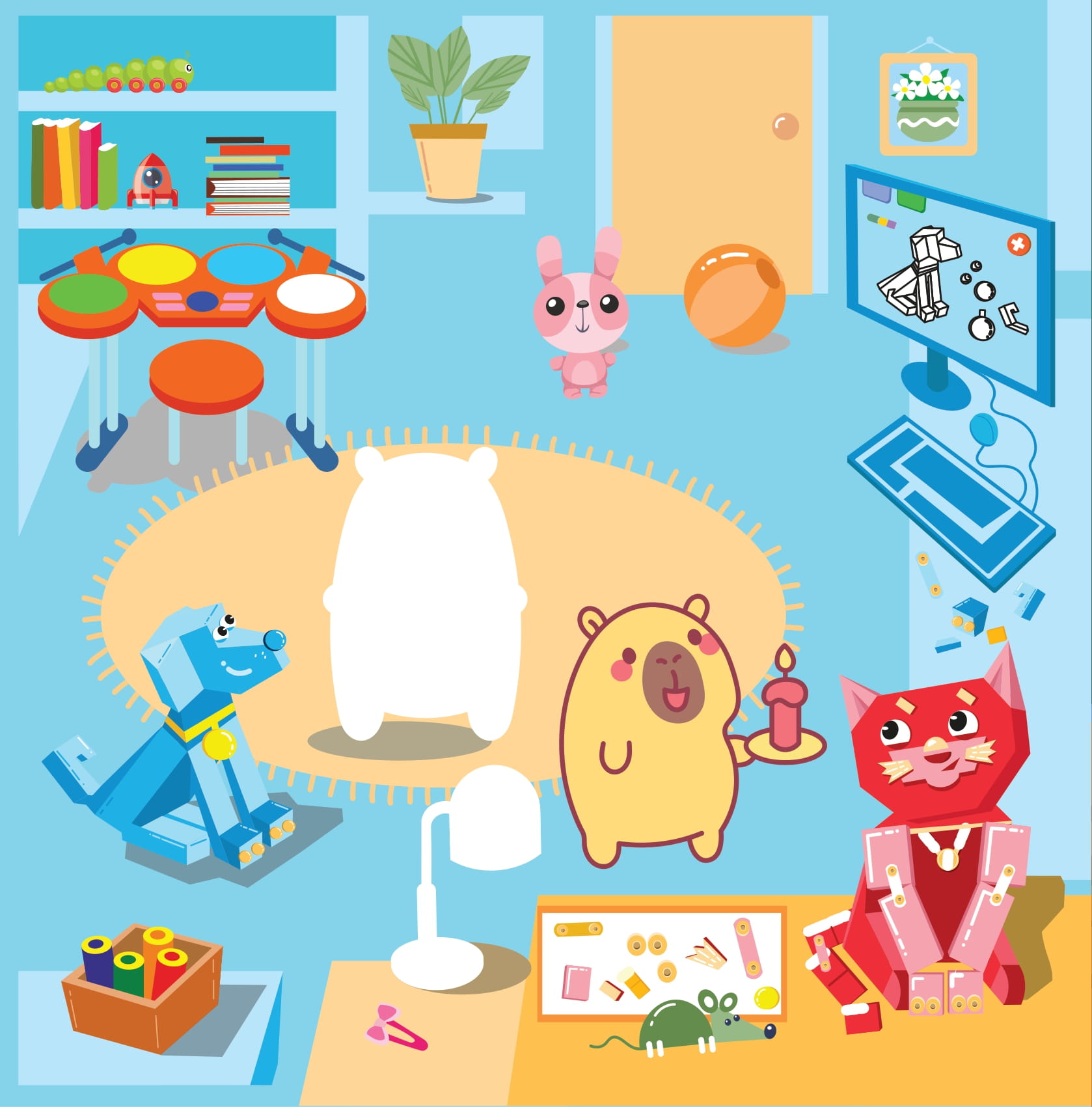 Sticker Capybara - Tìm Vật Ẩn Giấu - Khám Phá Thế GiớI