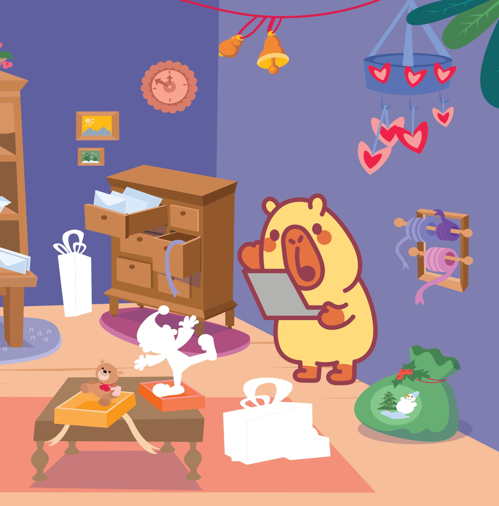 Sticker Capybara - Tìm Vật Ẩn Giấu - NgườI Bạn Tuyết