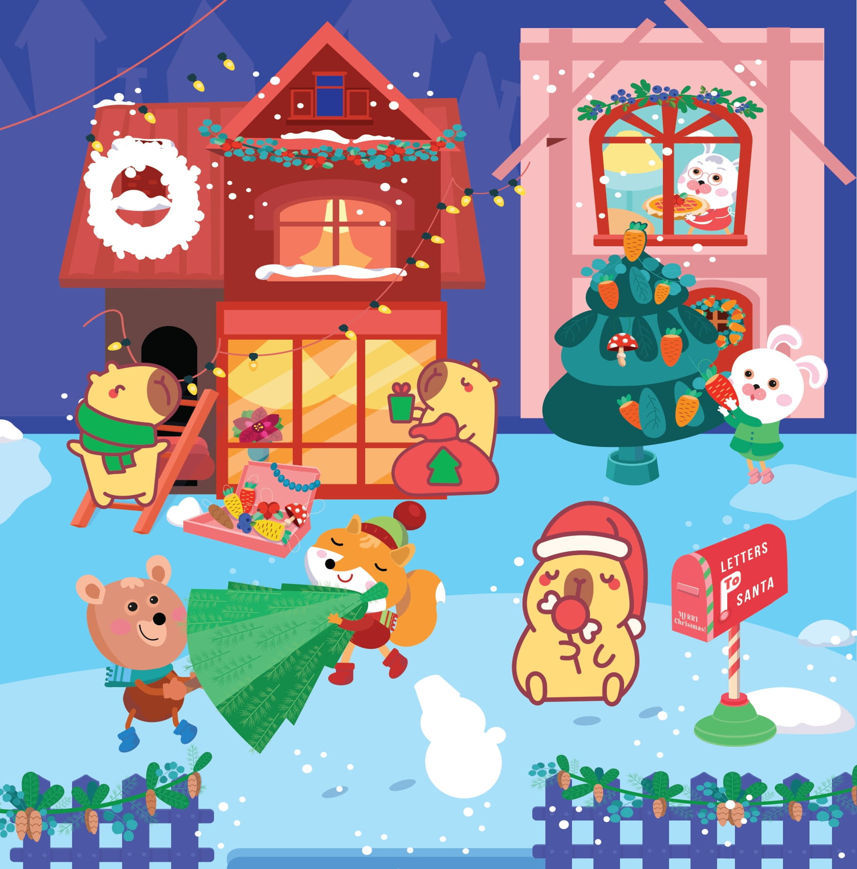 Sticker Capybara - Tìm Vật Ẩn Giấu - NgườI Bạn Tuyết