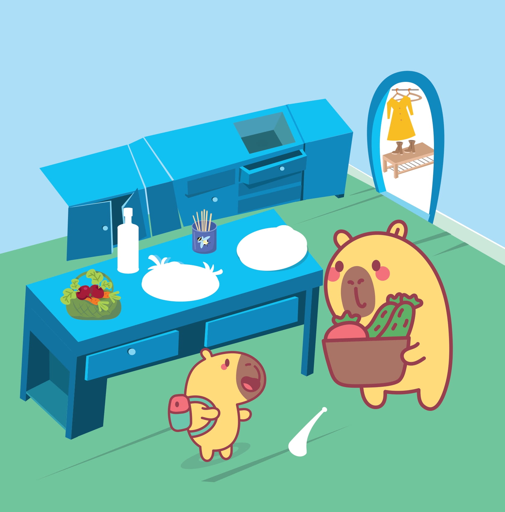 Sticker Capybara - Tìm Vật Ẩn Giấu - Thế GiớI Đại Dương