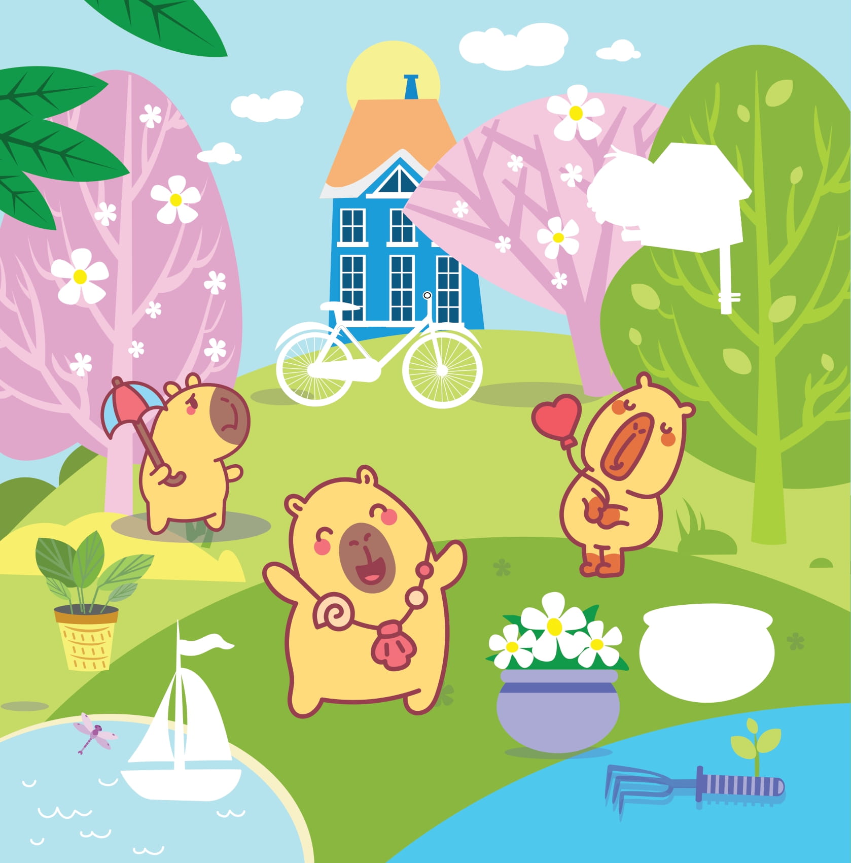 Sticker Capybara - Tìm Vật Ẩn Giấu - Thế GiớI Đại Dương