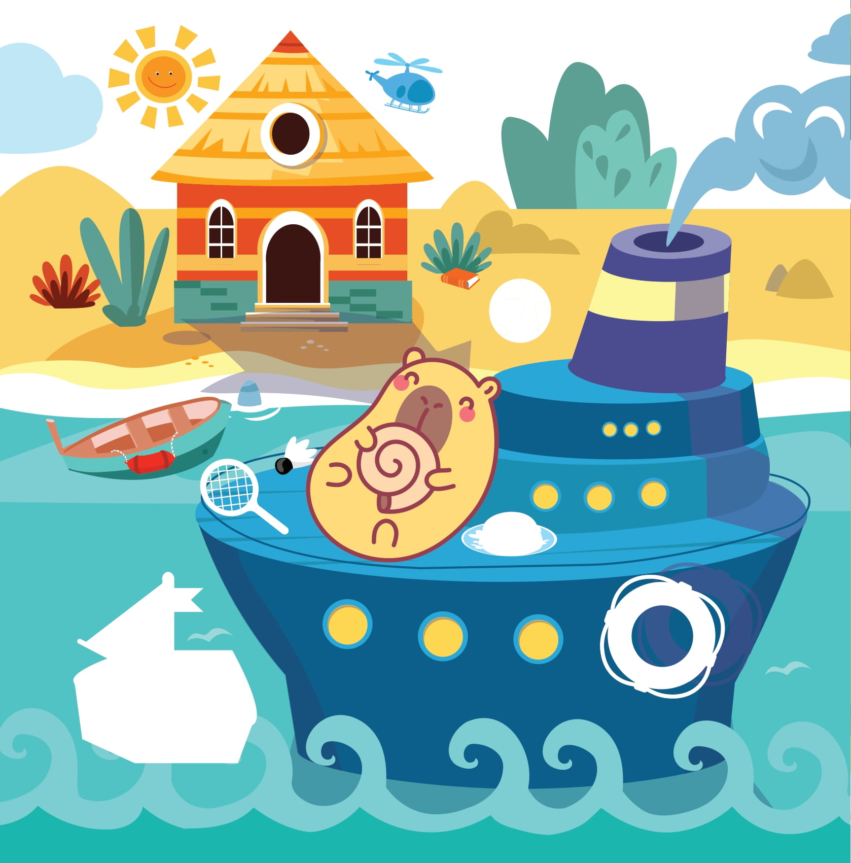 Sticker Capybara - Tìm Vật Ẩn Giấu - Thế GiớI Đại Dương