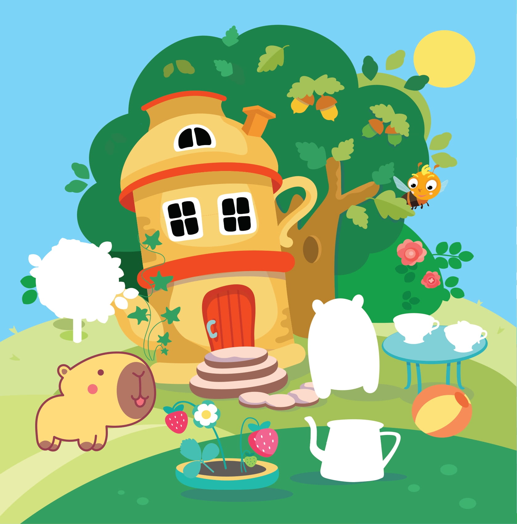 Sticker Capybara - Tìm Vật Ẩn Giấu - Thế GiớI Đại Dương