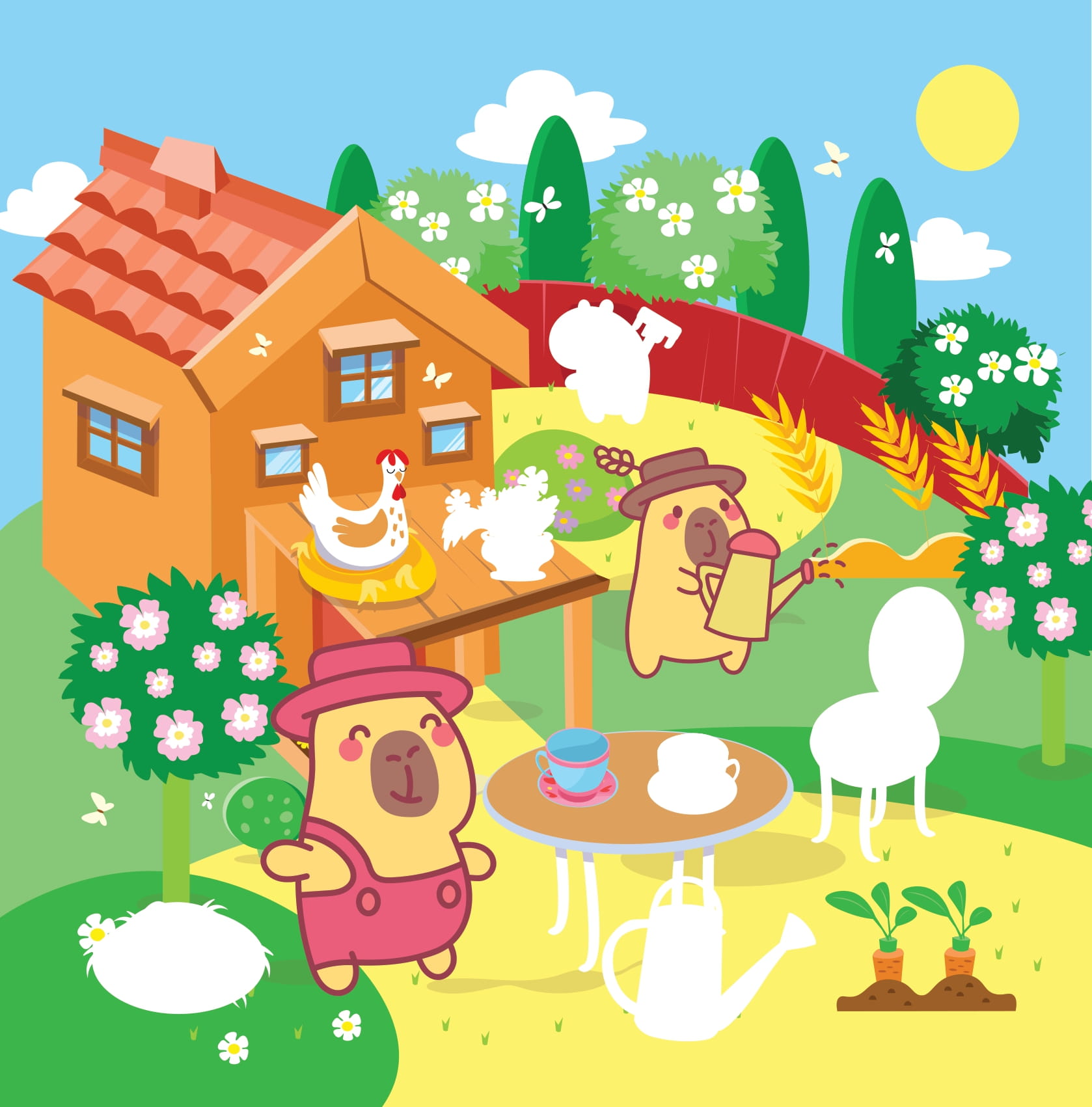 Sticker Capybara - Tìm Vật Ẩn Giấu - Vương Quốc Đồ Chơi