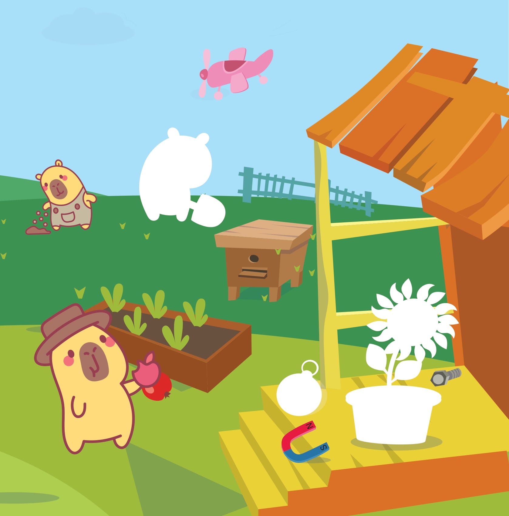 Sticker Capybara - Tìm Vật Ẩn Giấu - Vương Quốc Đồ Chơi