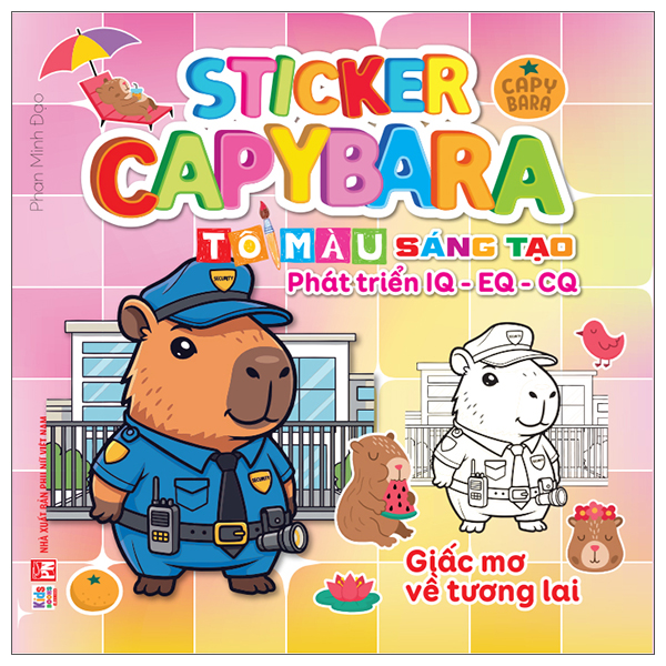 Sticker Capybara - To Mau Sang Tao Phat Trien IQ-EQ-CQ - The Gioi Muon Mau