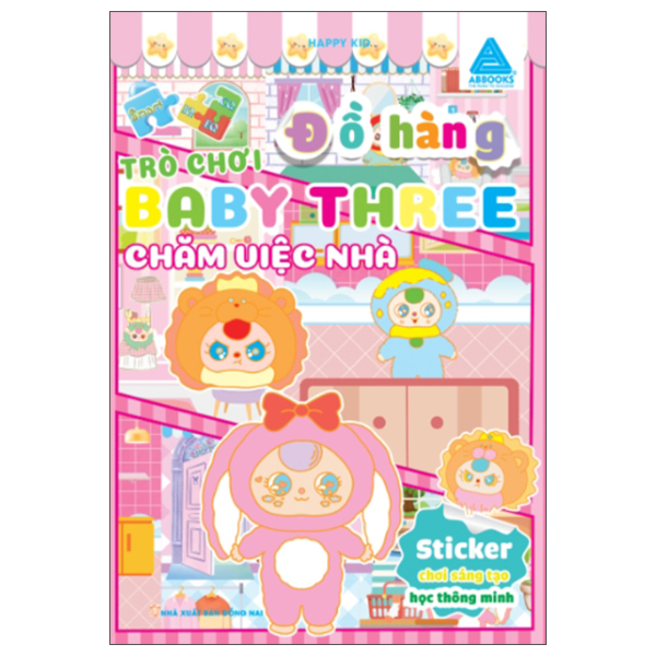 sticker chơi sáng tạo học thông minh - trò chơi đồ hàng baby three - lớp học mẫu giáo