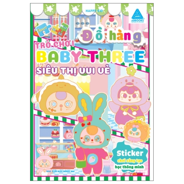 sticker chơi sáng tạo học thông minh - trò chơi đồ hàng baby three - ngày cuối tuần