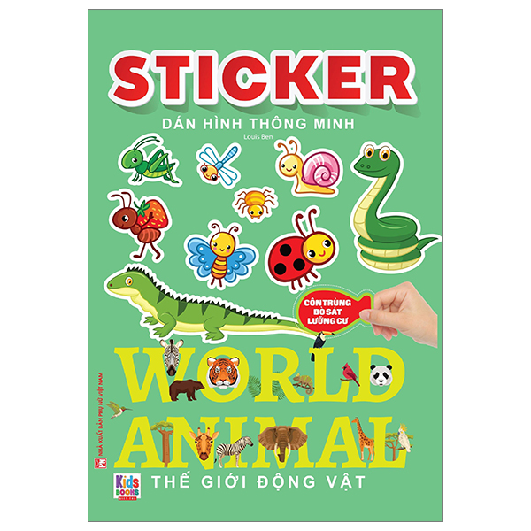 sticker dán hình thông minh - thế giới động vật - côn trùng, bò sát, lưỡng cư