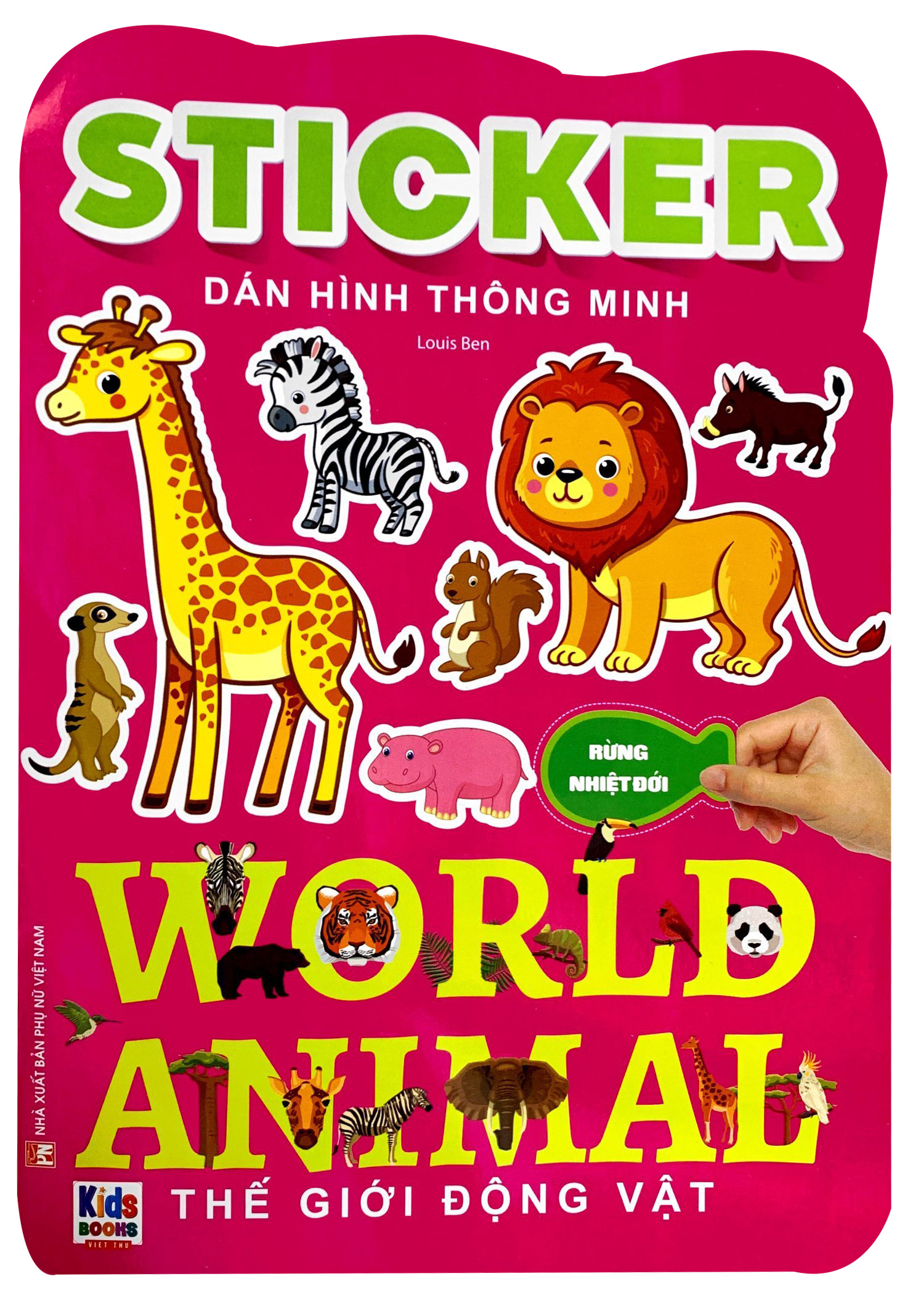 sticker dán hình thông minh - thế giới động vật - rừng nhiệt đới