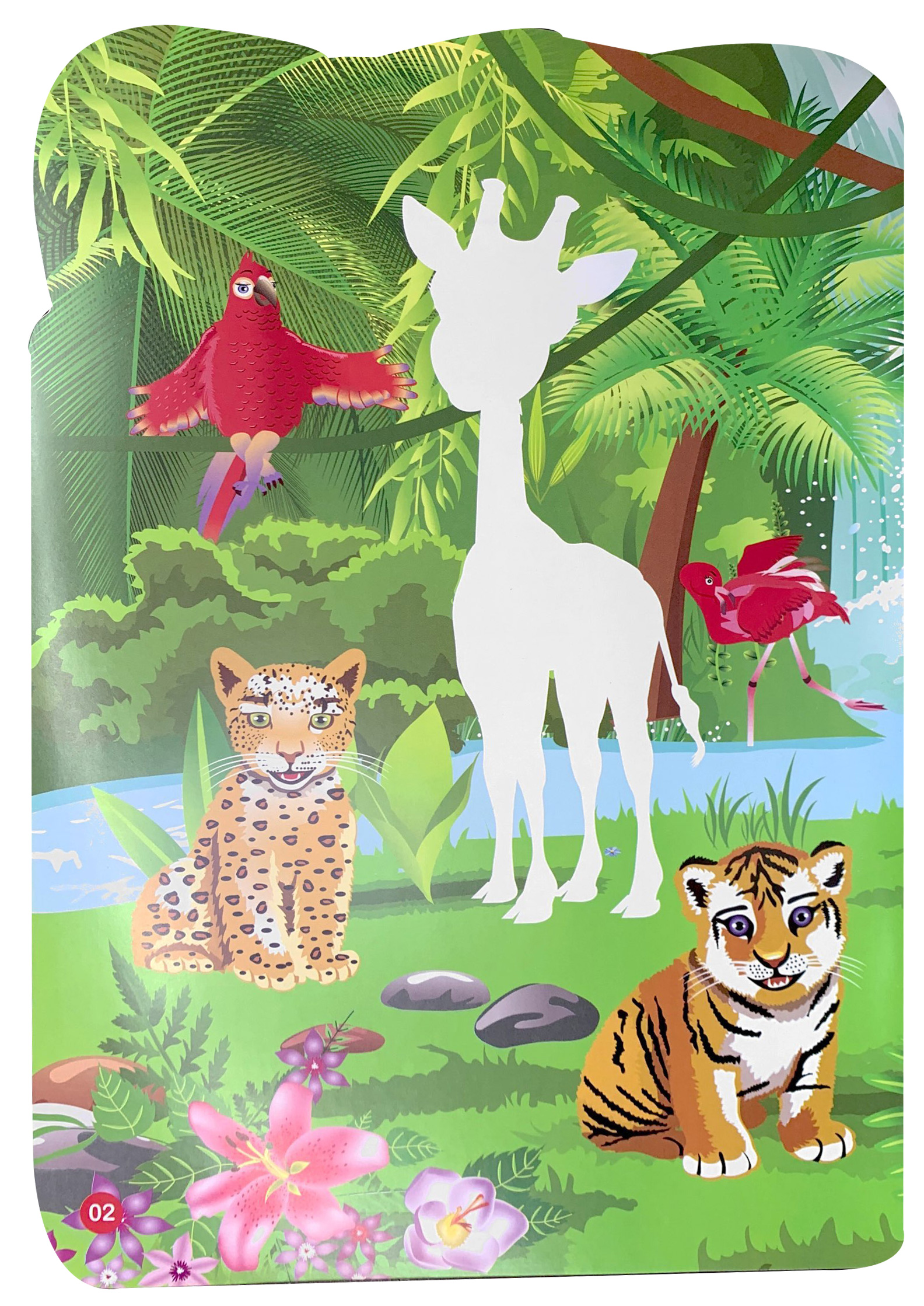 sticker dán hình thông minh - thế giới động vật - rừng nhiệt đới