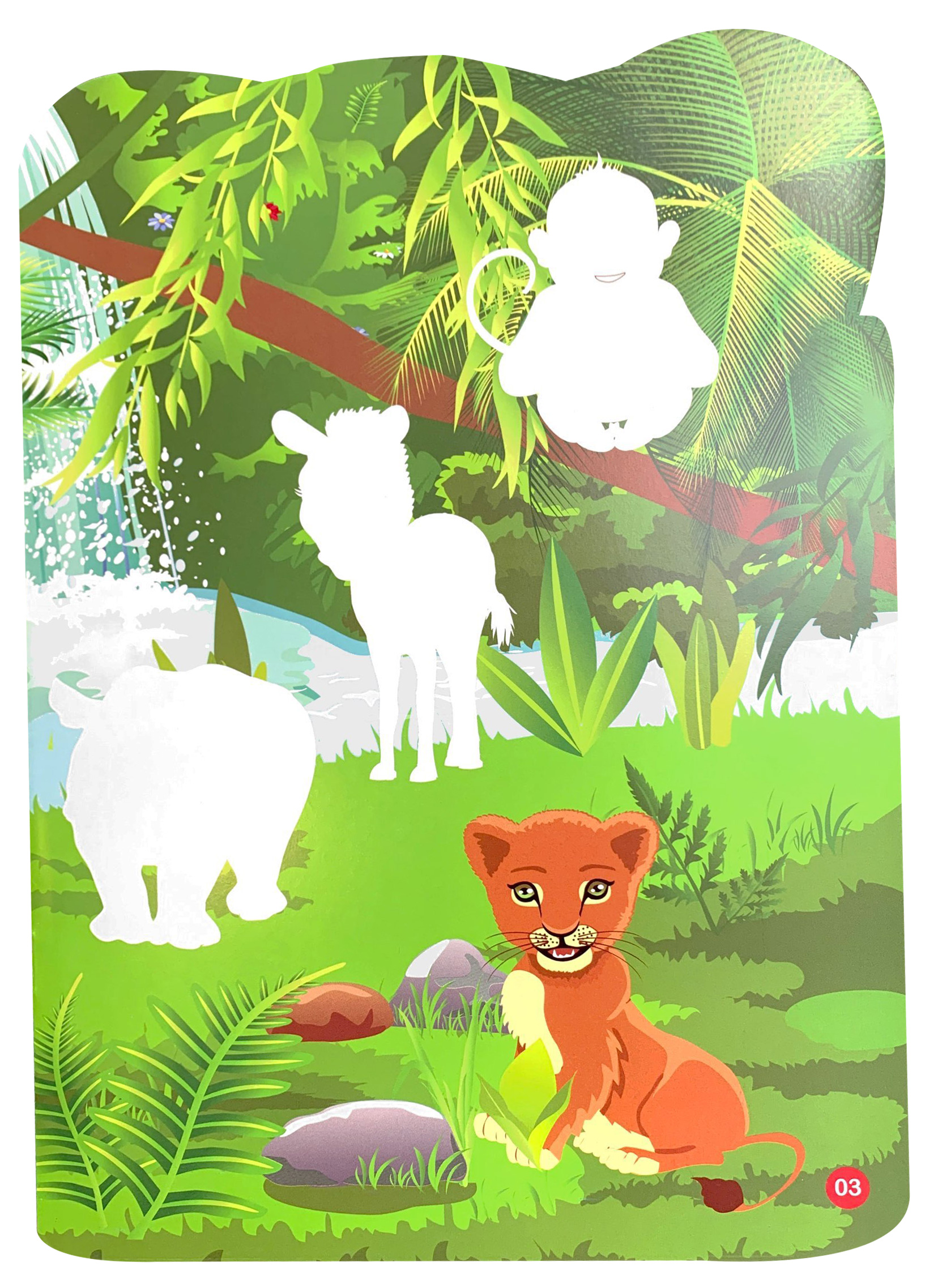 sticker dán hình thông minh - thế giới động vật - rừng nhiệt đới