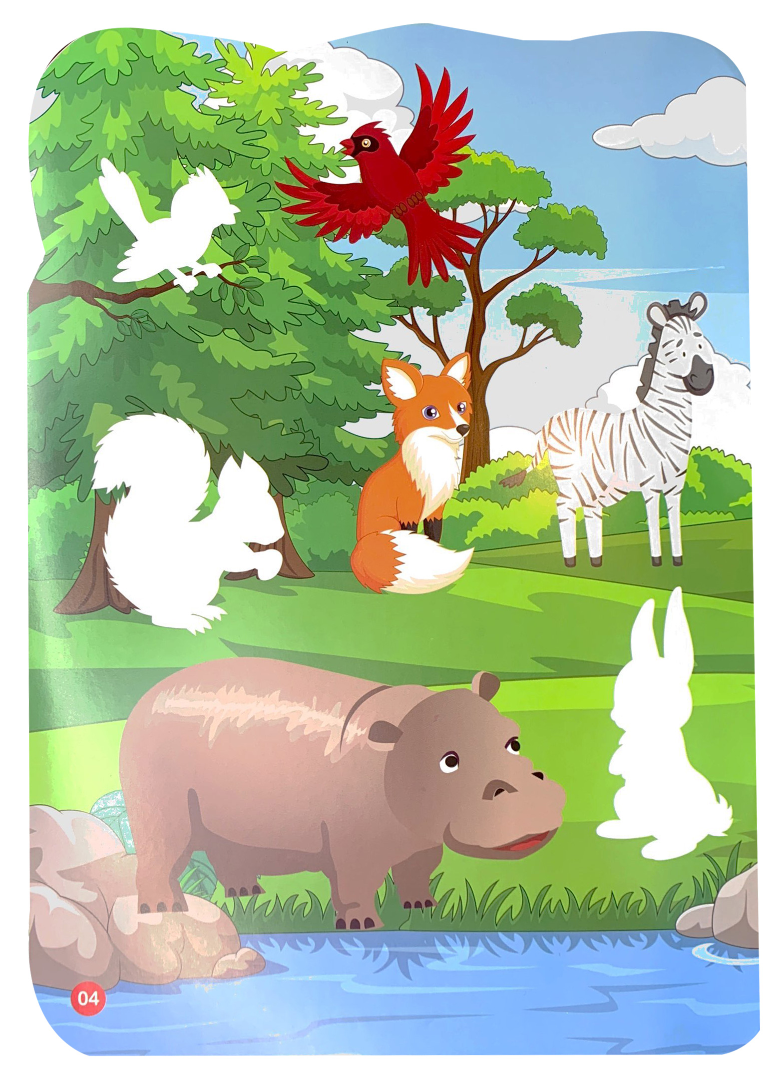 sticker dán hình thông minh - thế giới động vật - rừng nhiệt đới