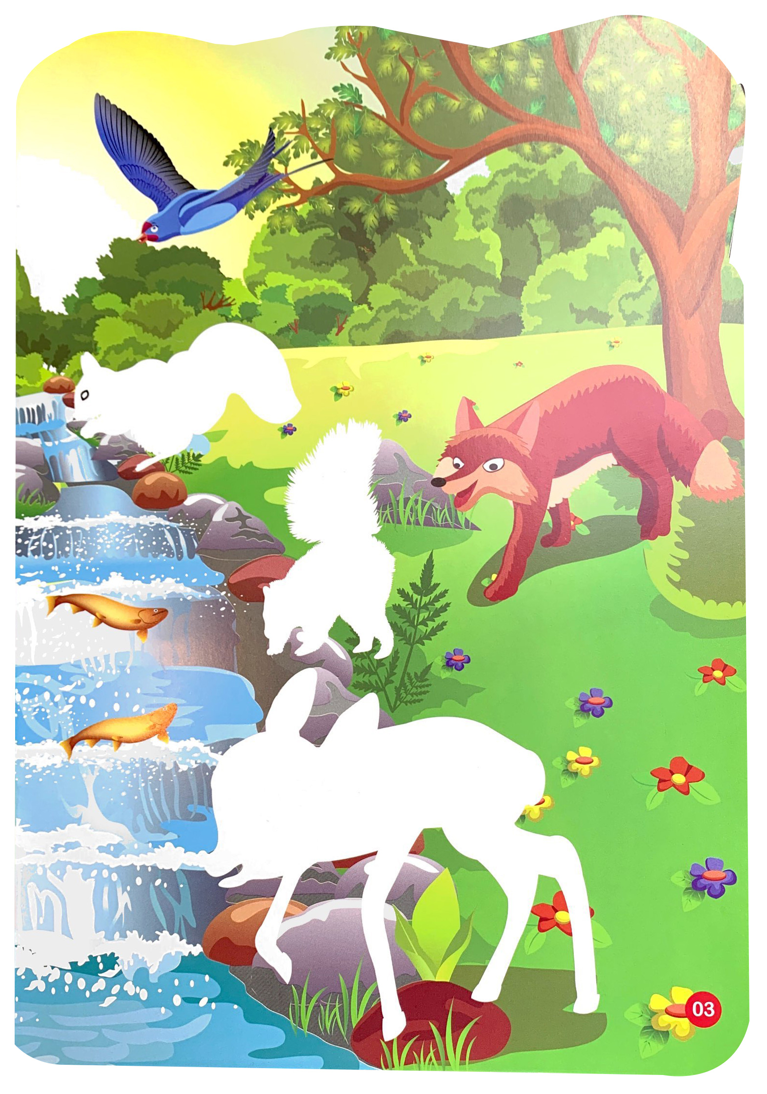 sticker dán hình thông minh - thế giới động vật - thám hiểm rừng xanh