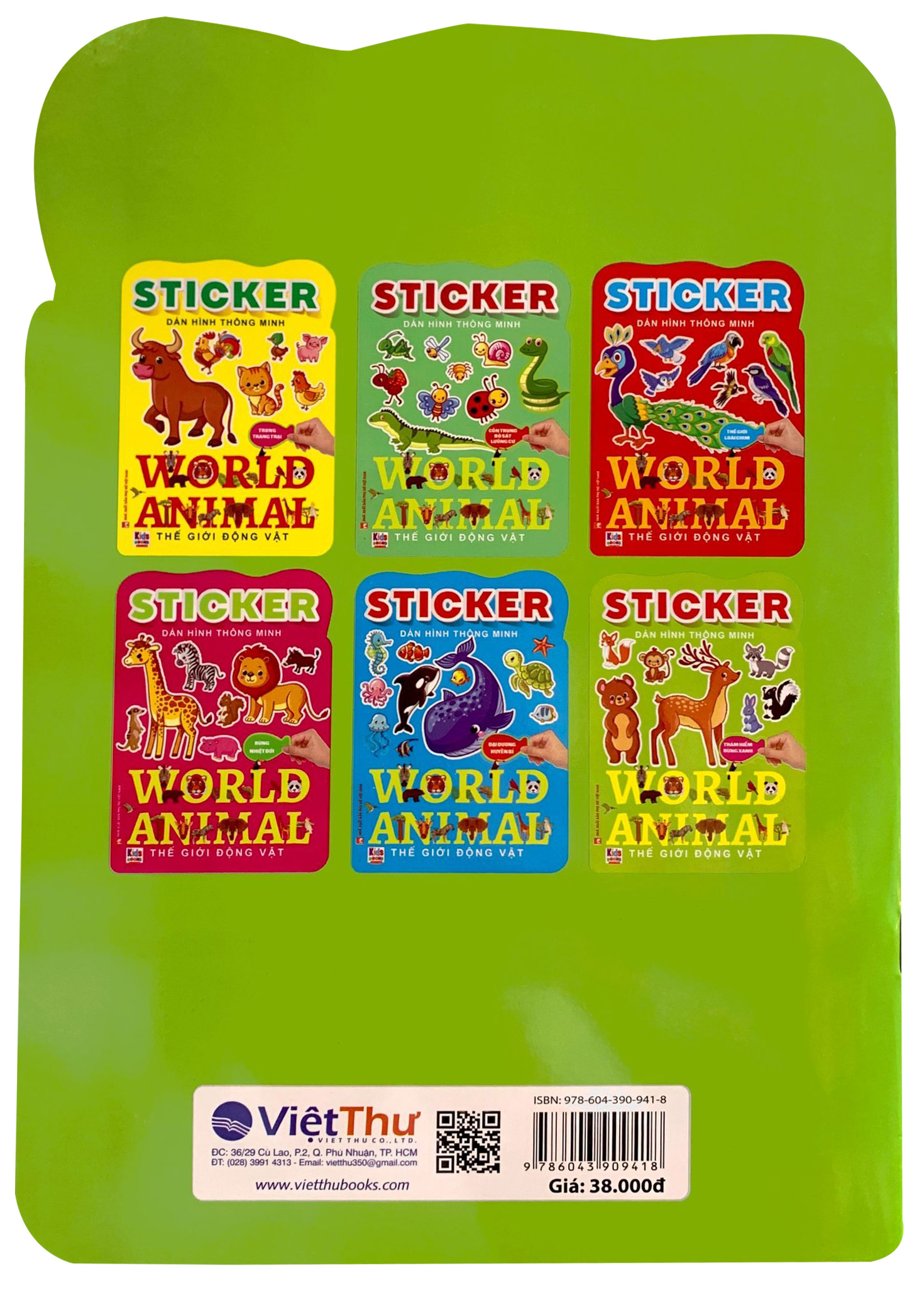 sticker dán hình thông minh - thế giới động vật - thám hiểm rừng xanh