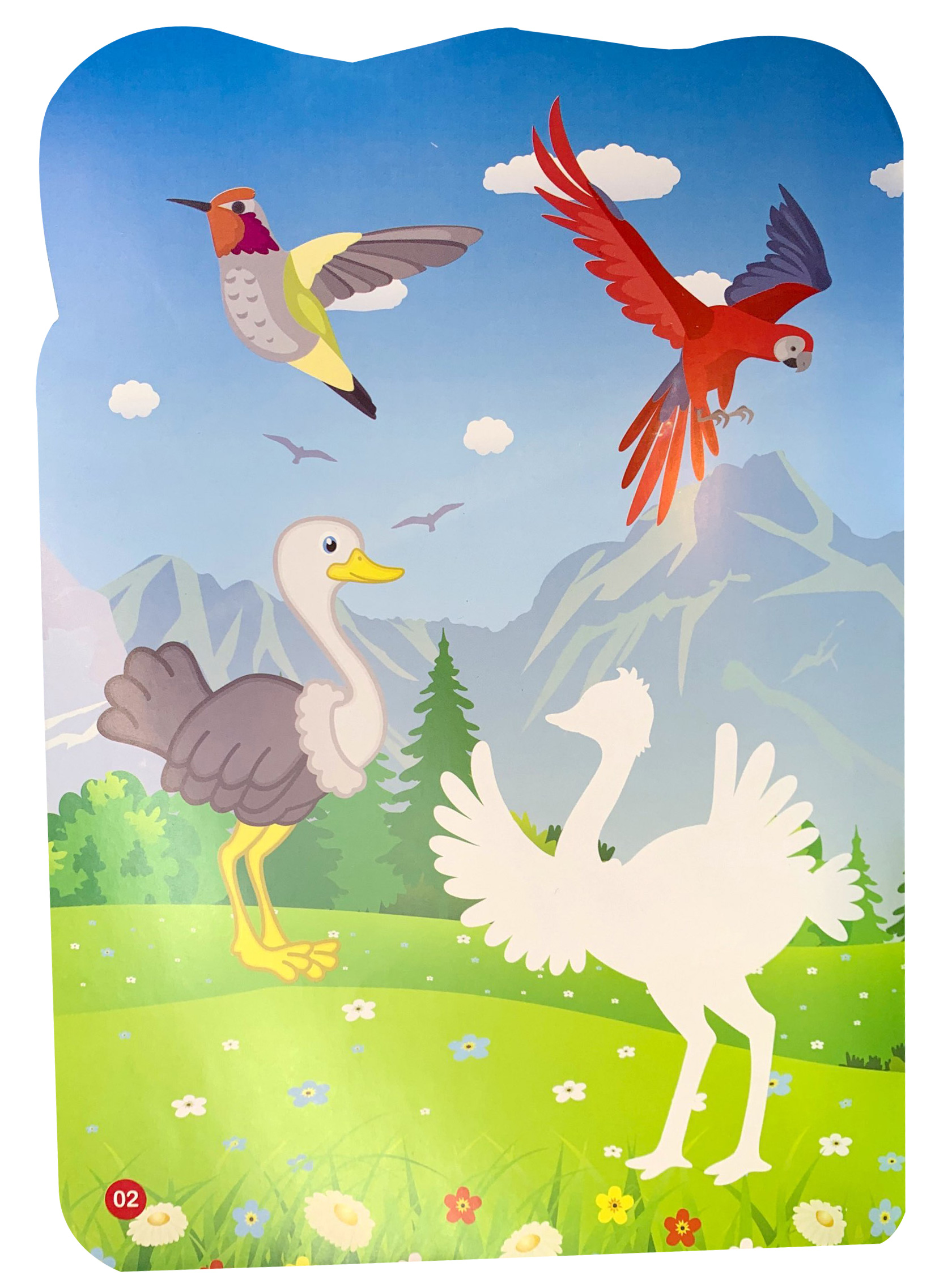 sticker dán hình thông minh - thế giới động vật - thế giới loài chim