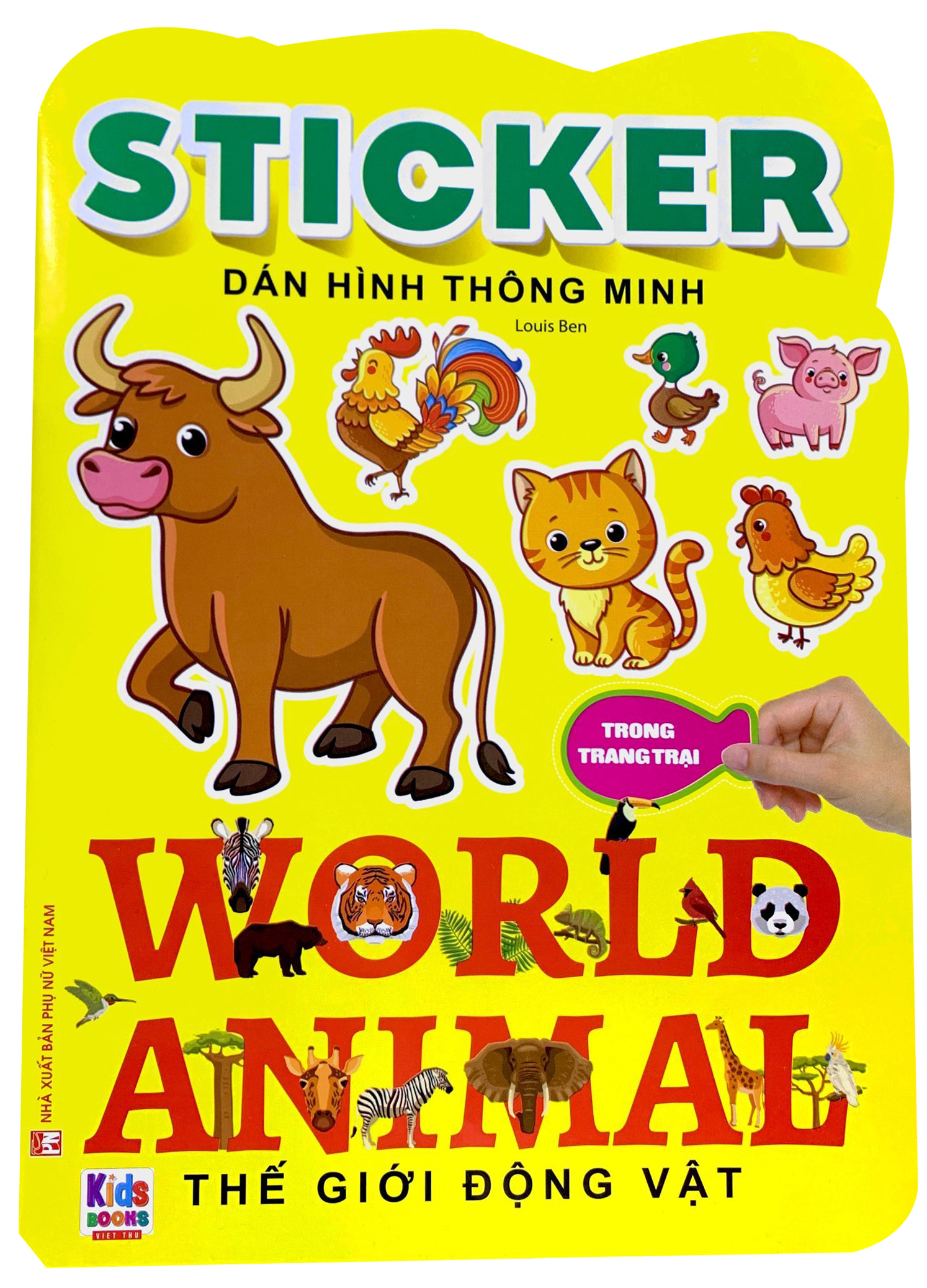 sticker dán hình thông minh - thế giới động vật - trong trang trại