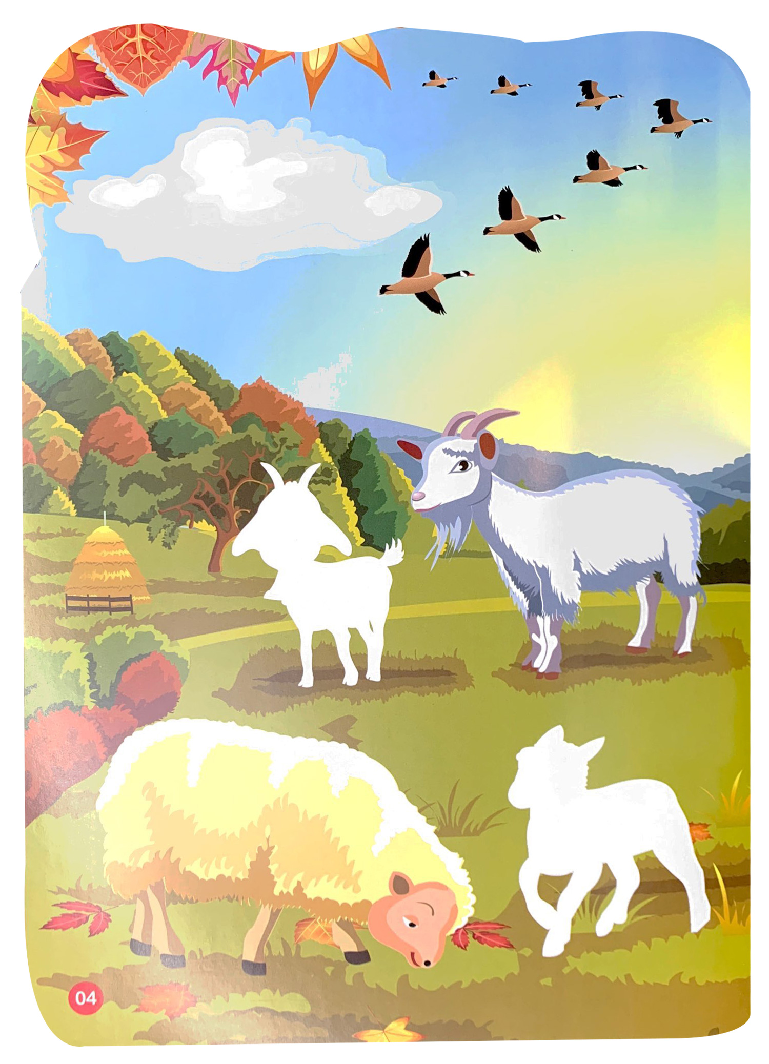 sticker dán hình thông minh - thế giới động vật - trong trang trại