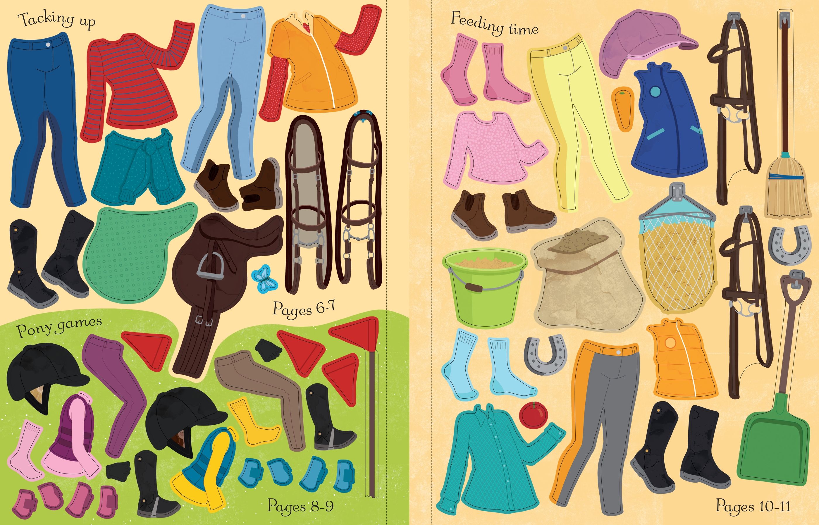 sticker dolly dressing at the stables