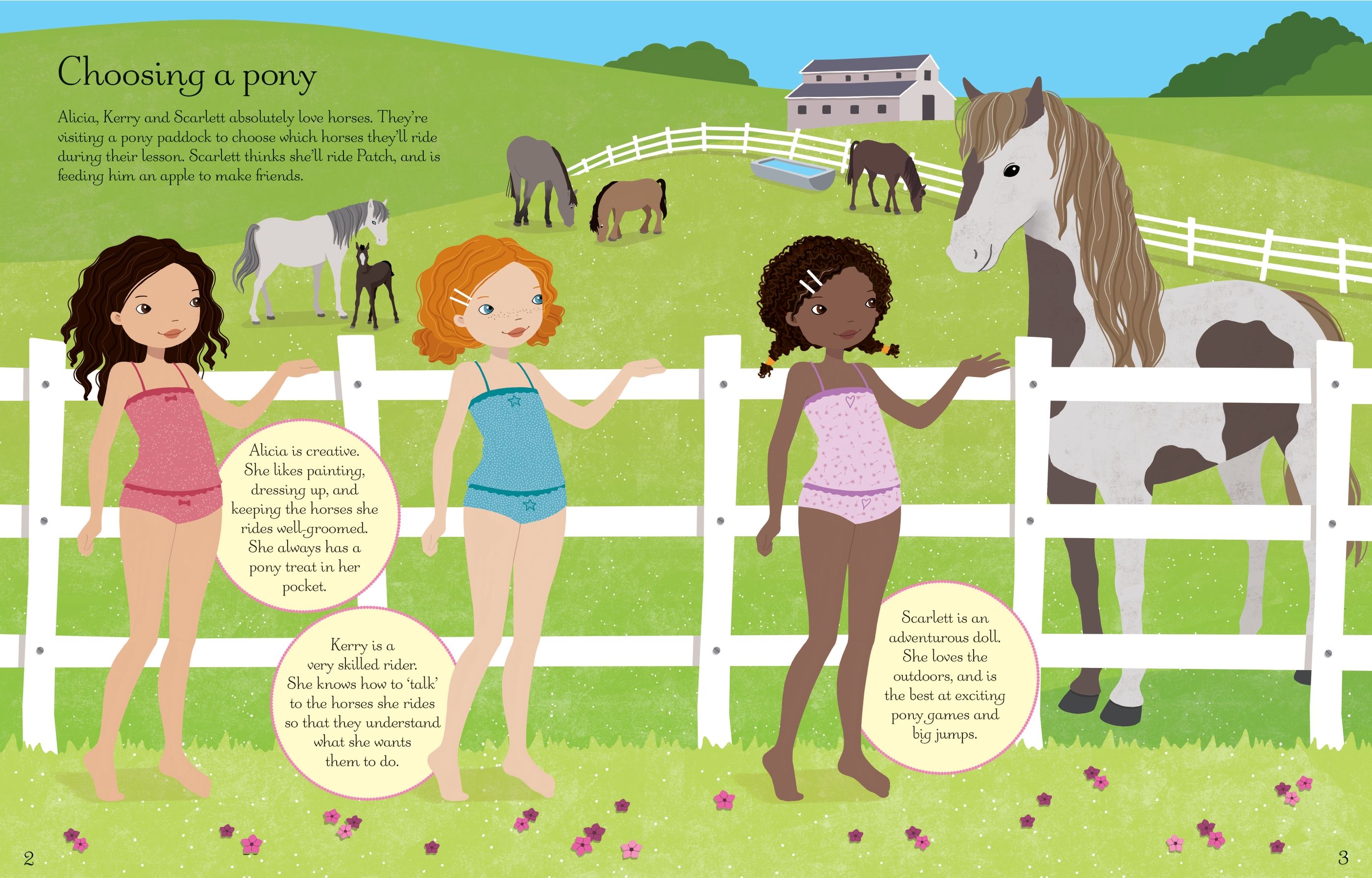 sticker dolly dressing at the stables