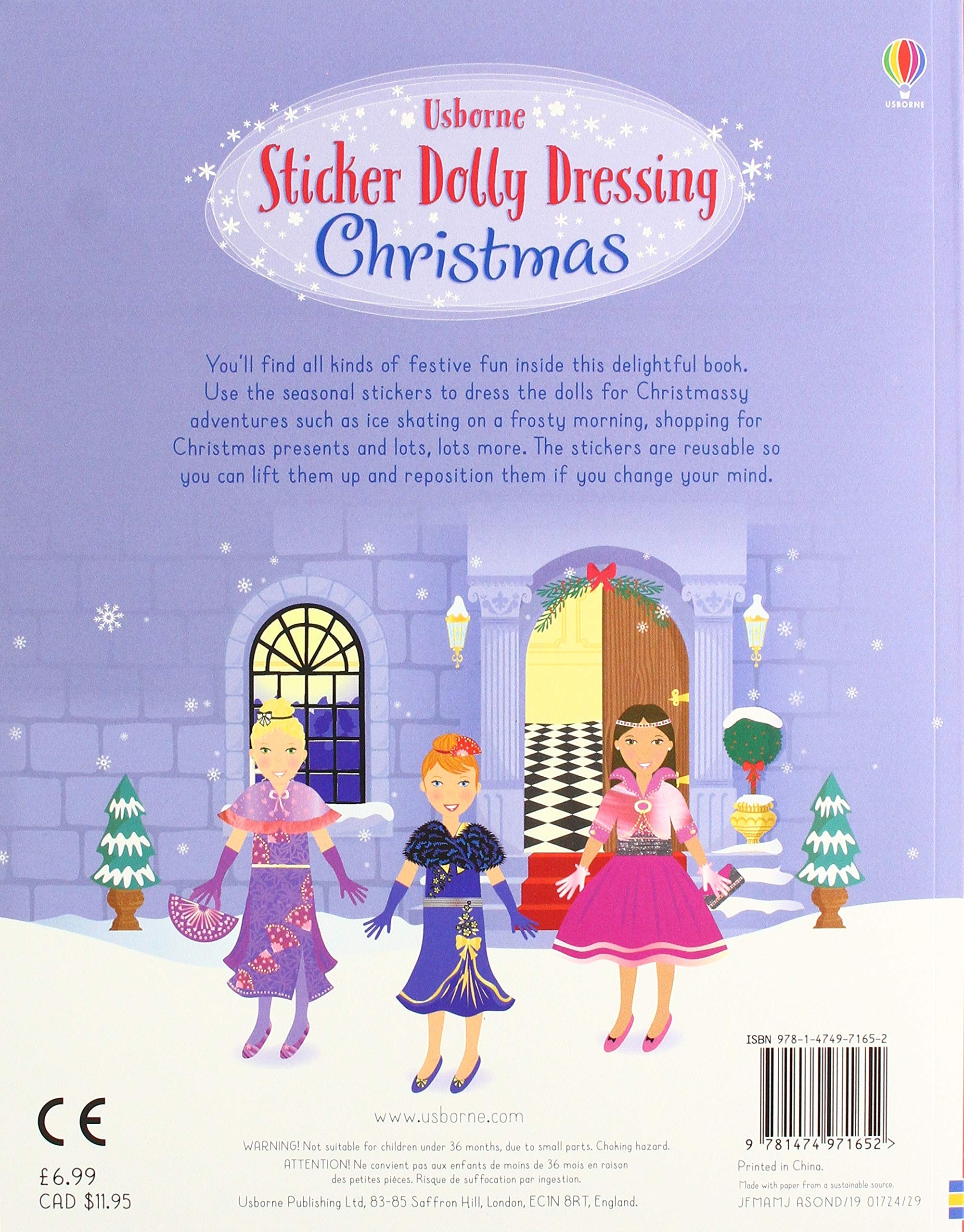 sticker dolly dressing christmas