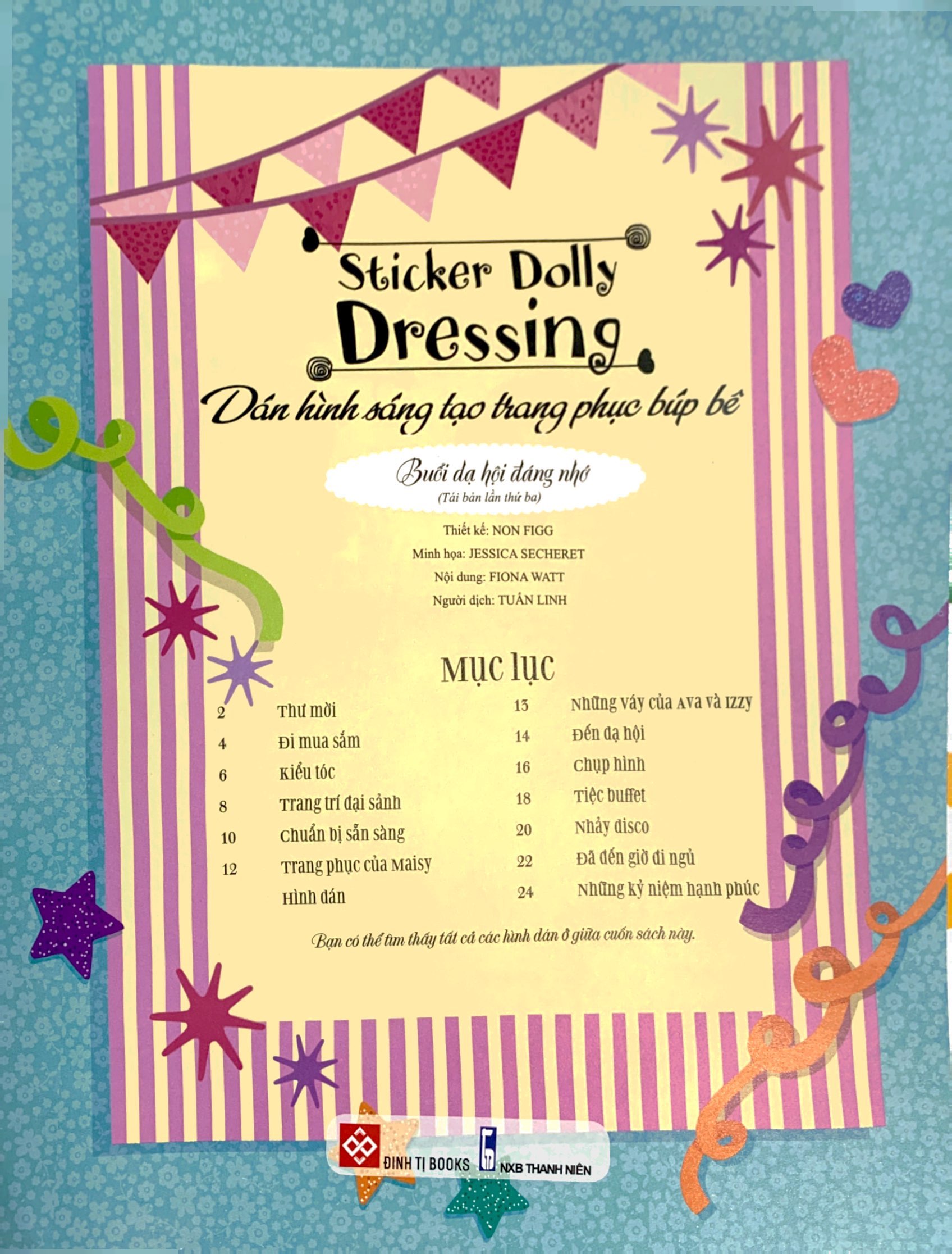 sticker dolly dressing - dán hình sáng tạo trang phục búp bê - buổi dạ hội đáng nhớ