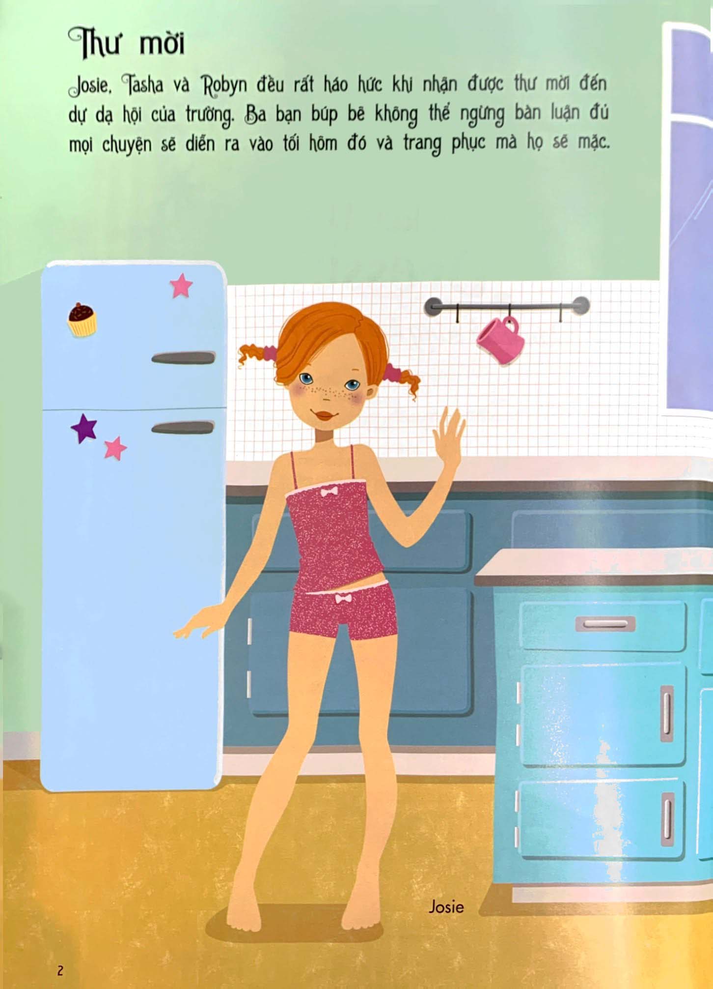 sticker dolly dressing - dán hình sáng tạo trang phục búp bê - buổi dạ hội đáng nhớ