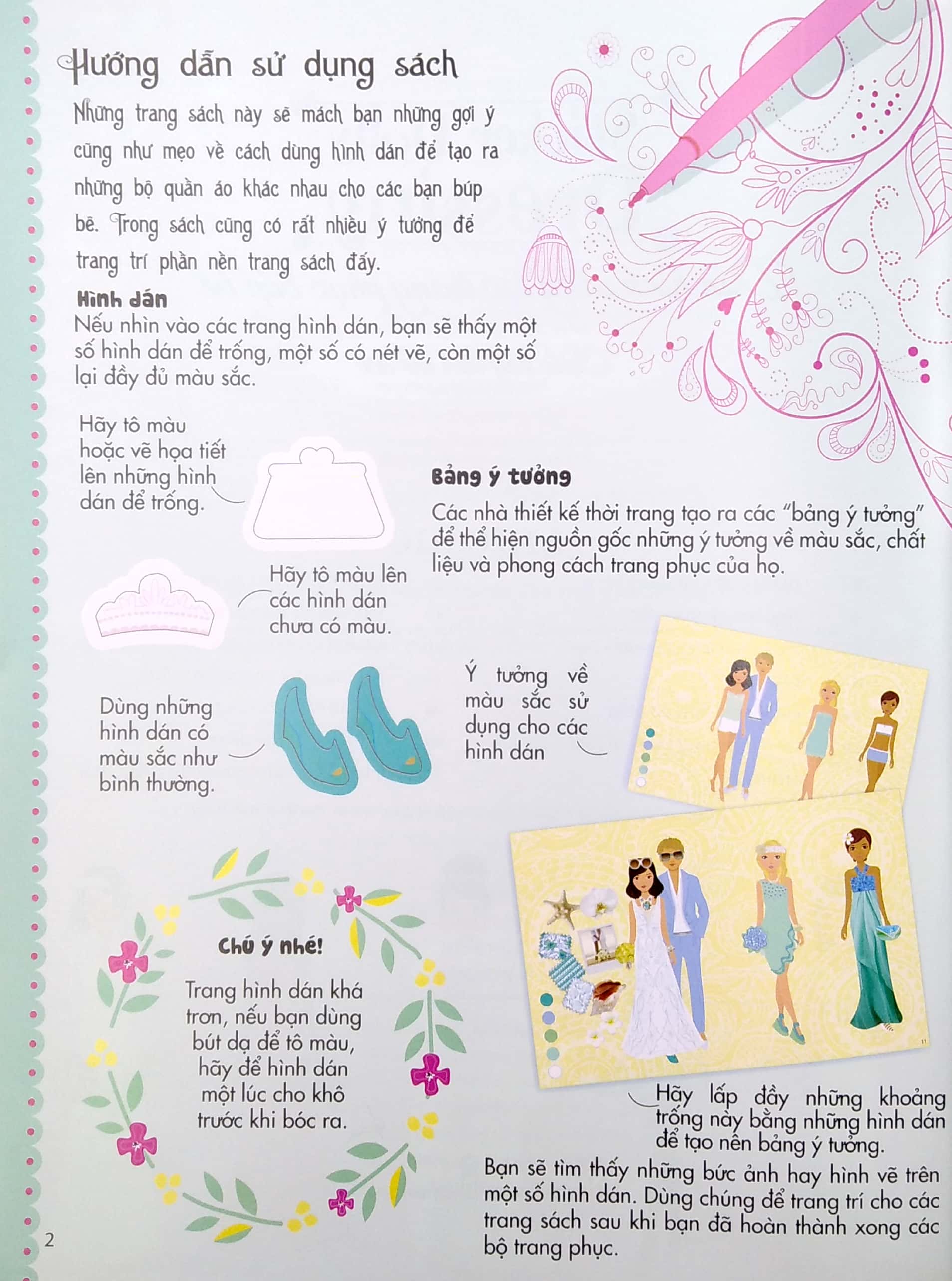 sticker dolly dressing - dán hình sáng tạo trang phục búp bê - chiếc váy cưới mơ ước