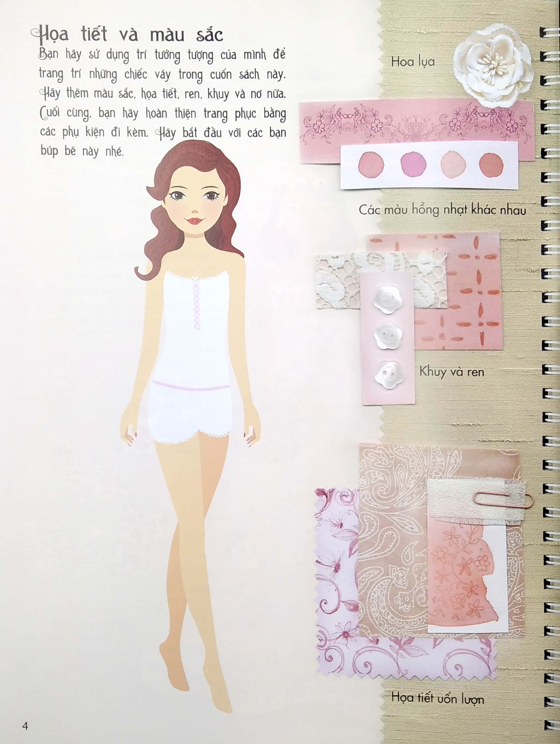 sticker dolly dressing - dán hình sáng tạo trang phục búp bê - chiếc váy cưới mơ ước