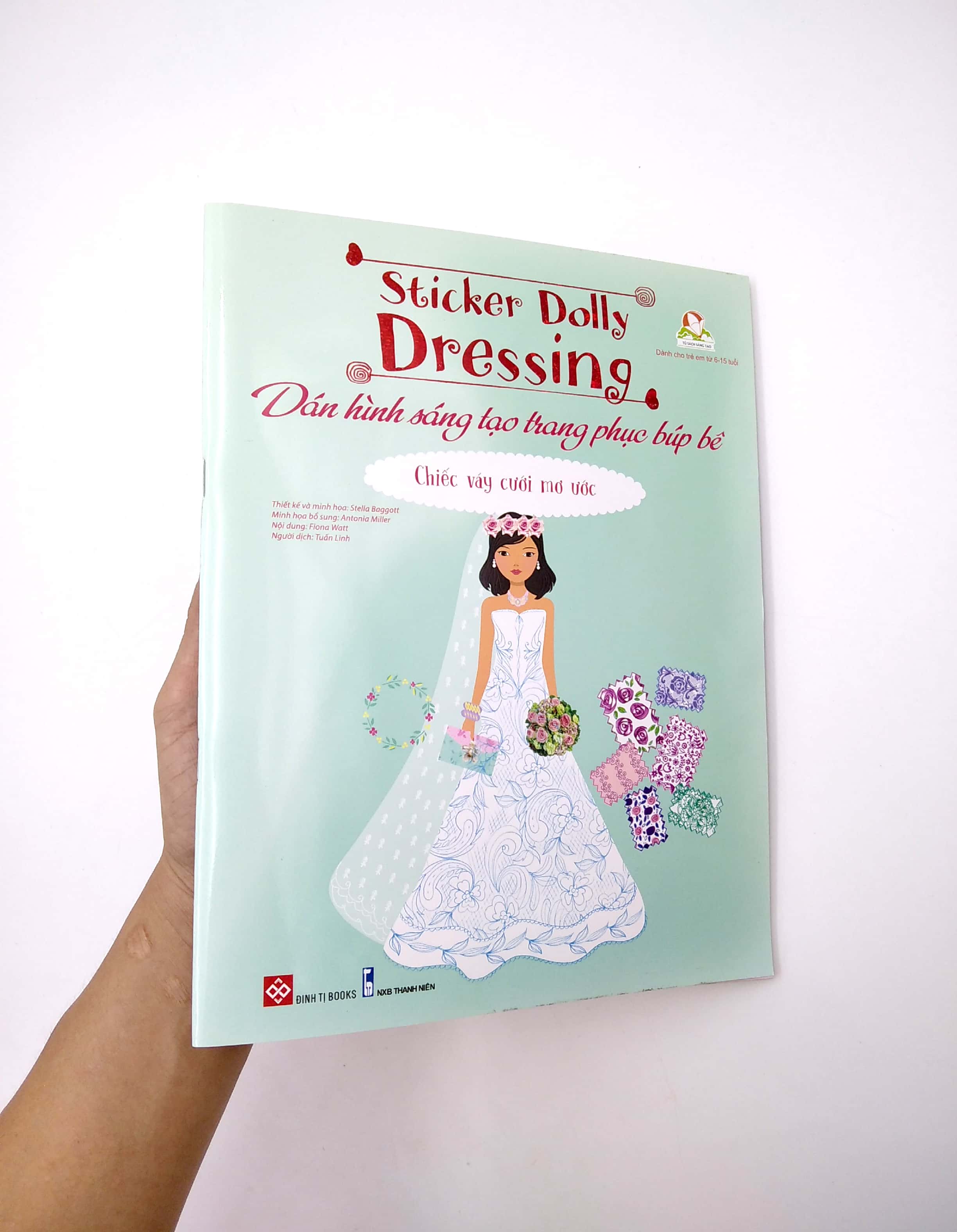 sticker dolly dressing - dán hình sáng tạo trang phục búp bê - chiếc váy cưới mơ ước