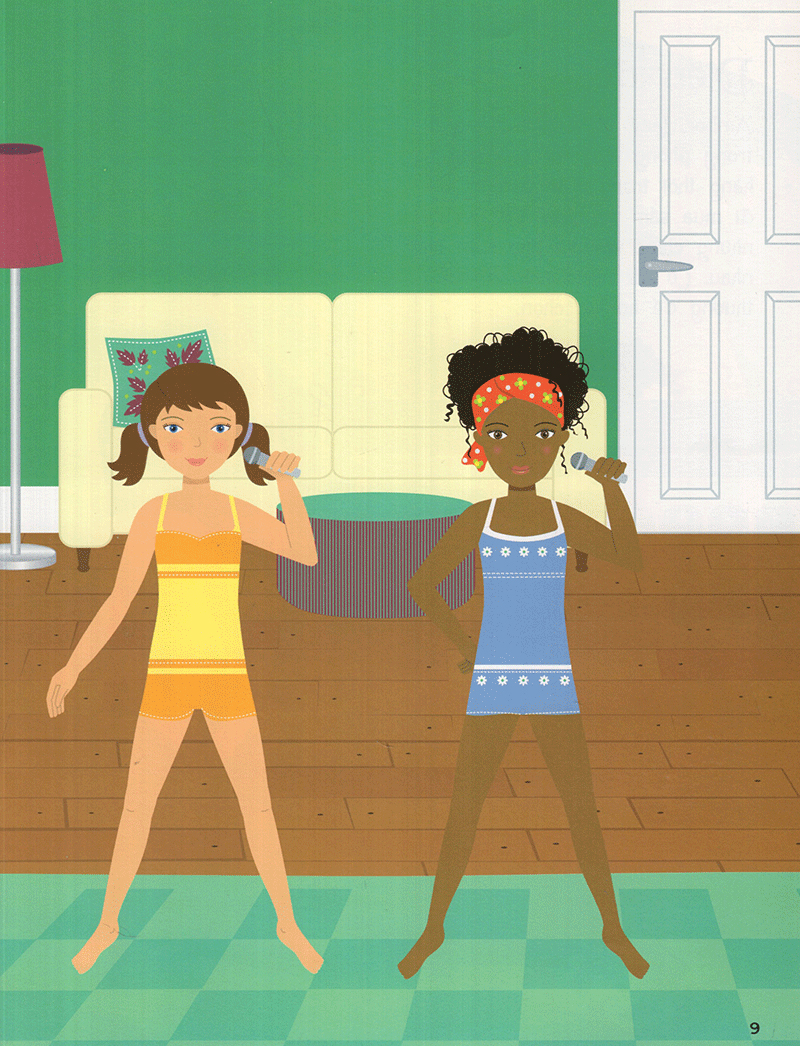 sticker dolly dressing - dán hình sáng tạo trang phục búp bê - chúng mình là bạn thân