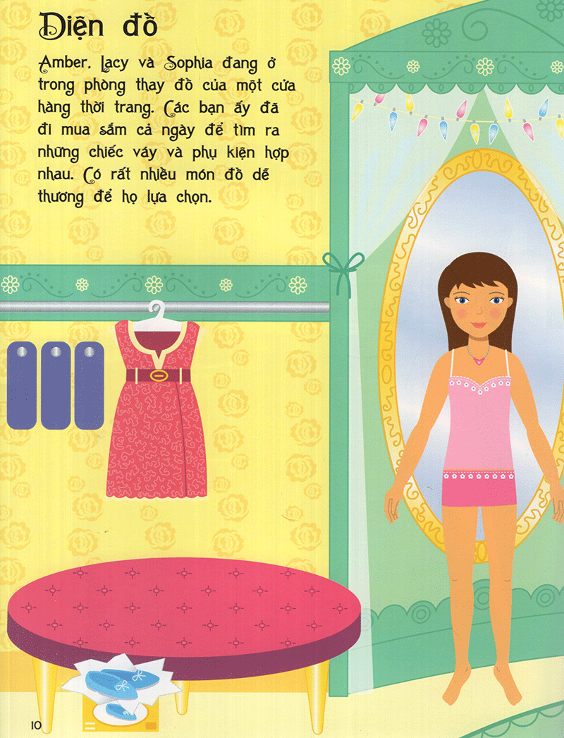 sticker dolly dressing - dán hình sáng tạo trang phục búp bê - chúng mình là bạn thân