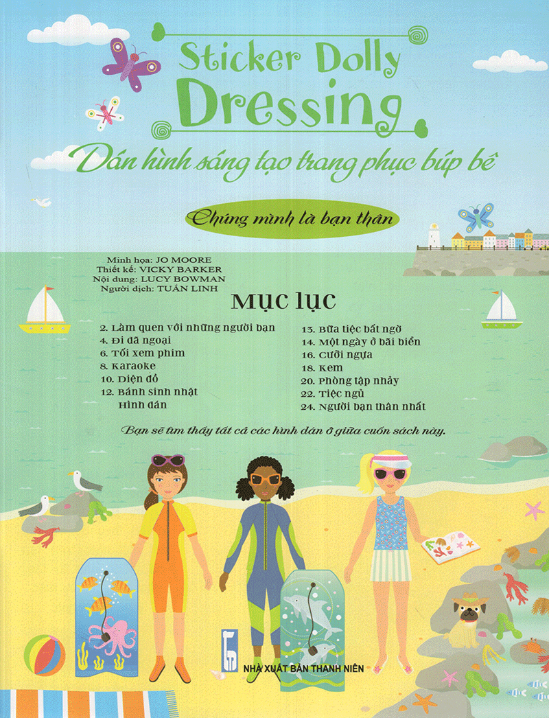 sticker dolly dressing - dán hình sáng tạo trang phục búp bê - chúng mình là bạn thân