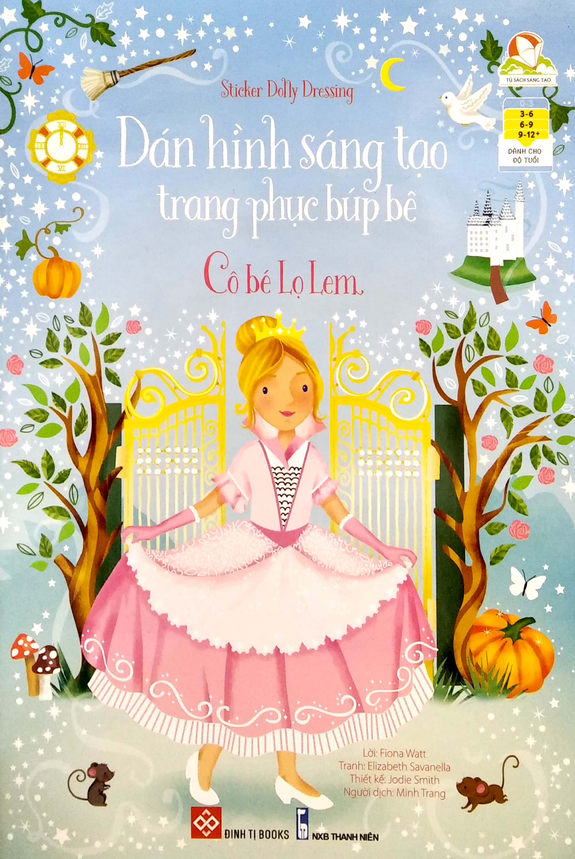 sticker dolly dressing - dán hình sáng tạo trang phục búp bê - cô bé lọ lem