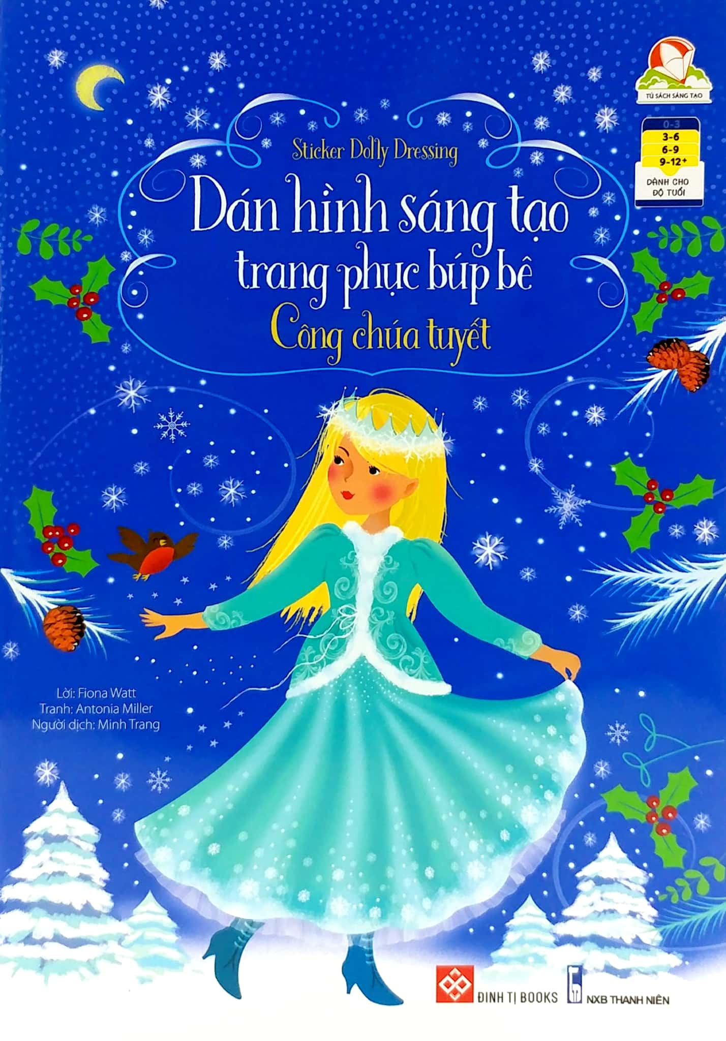 sticker dolly dressing - dán hình sáng tạo trang phục búp bê - công chúa tuyết