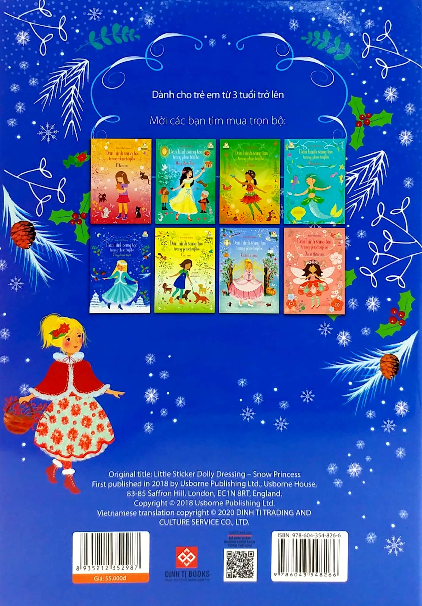 sticker dolly dressing - dán hình sáng tạo trang phục búp bê - công chúa tuyết