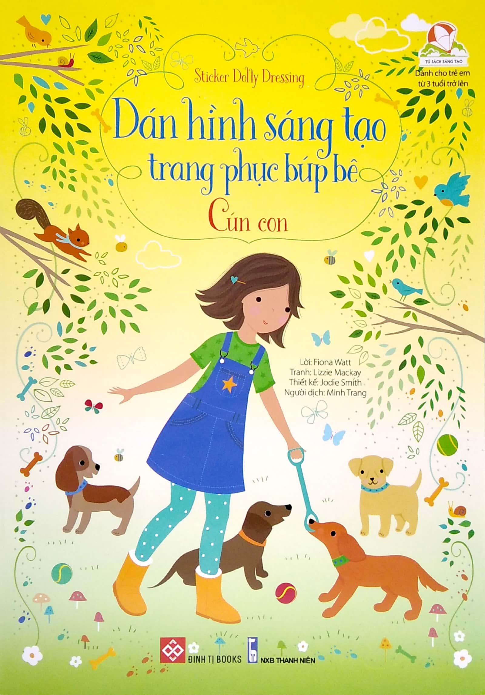 sticker dolly dressing - dán hình sáng tạo trang phục búp bê - cún con