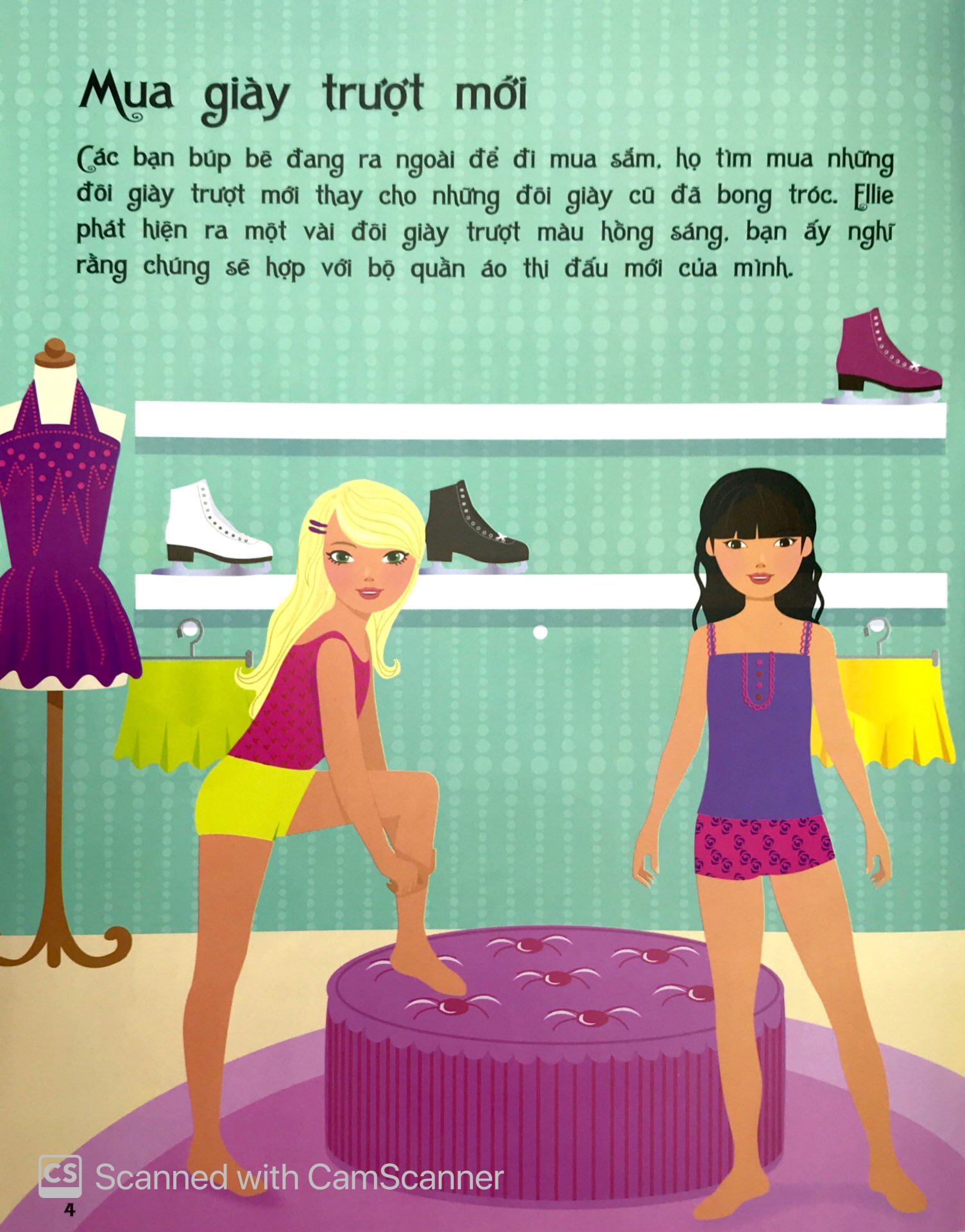 sticker dolly dressing - dán hình sáng tạo trang phục búp bê - duyên dáng trên sân băng