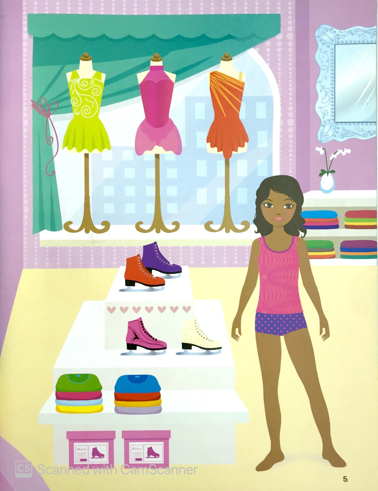 sticker dolly dressing - dán hình sáng tạo trang phục búp bê - duyên dáng trên sân băng