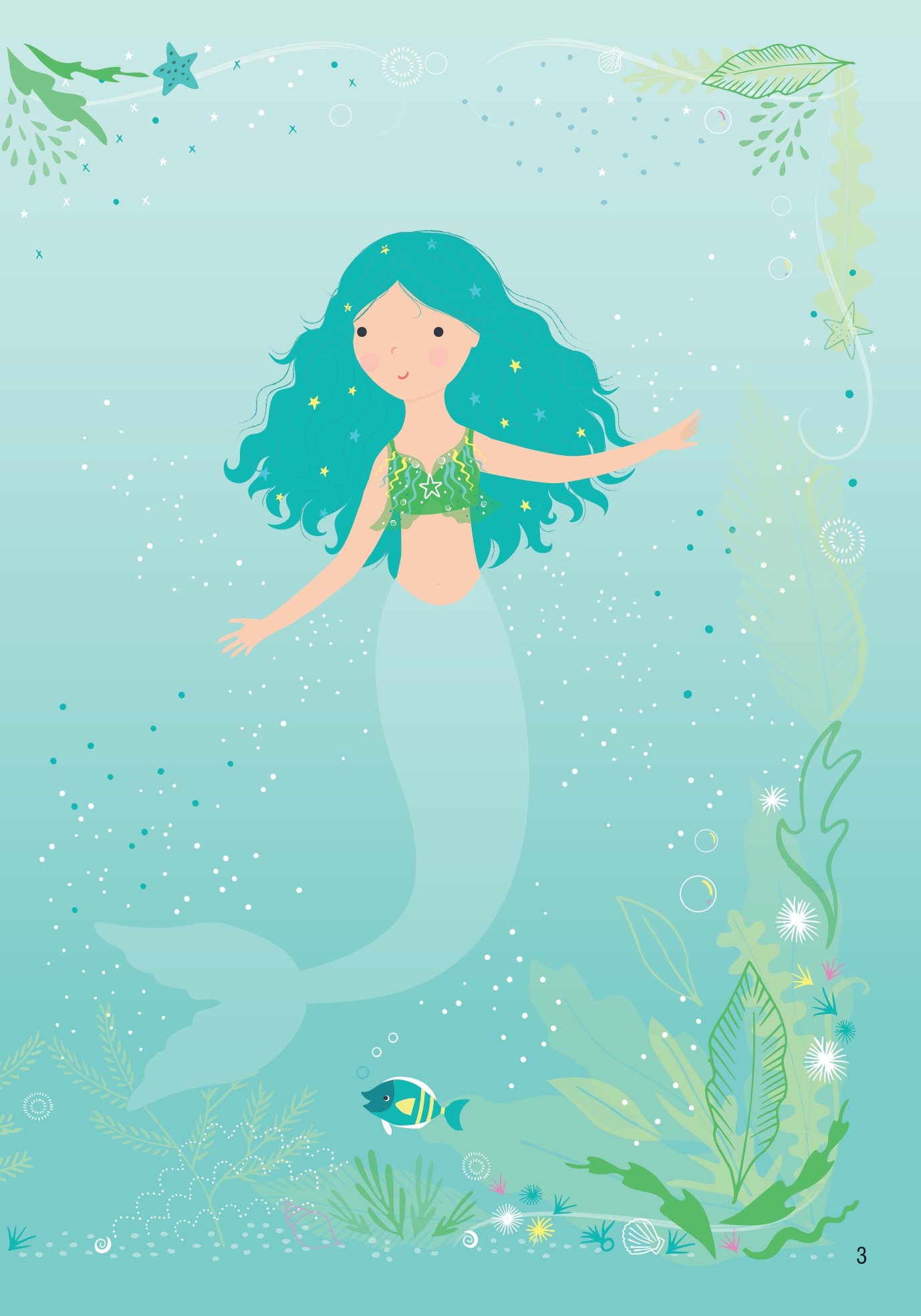 sticker dolly dressing - dán hình sáng tạo trang phục búp bê - nàng tiên cá