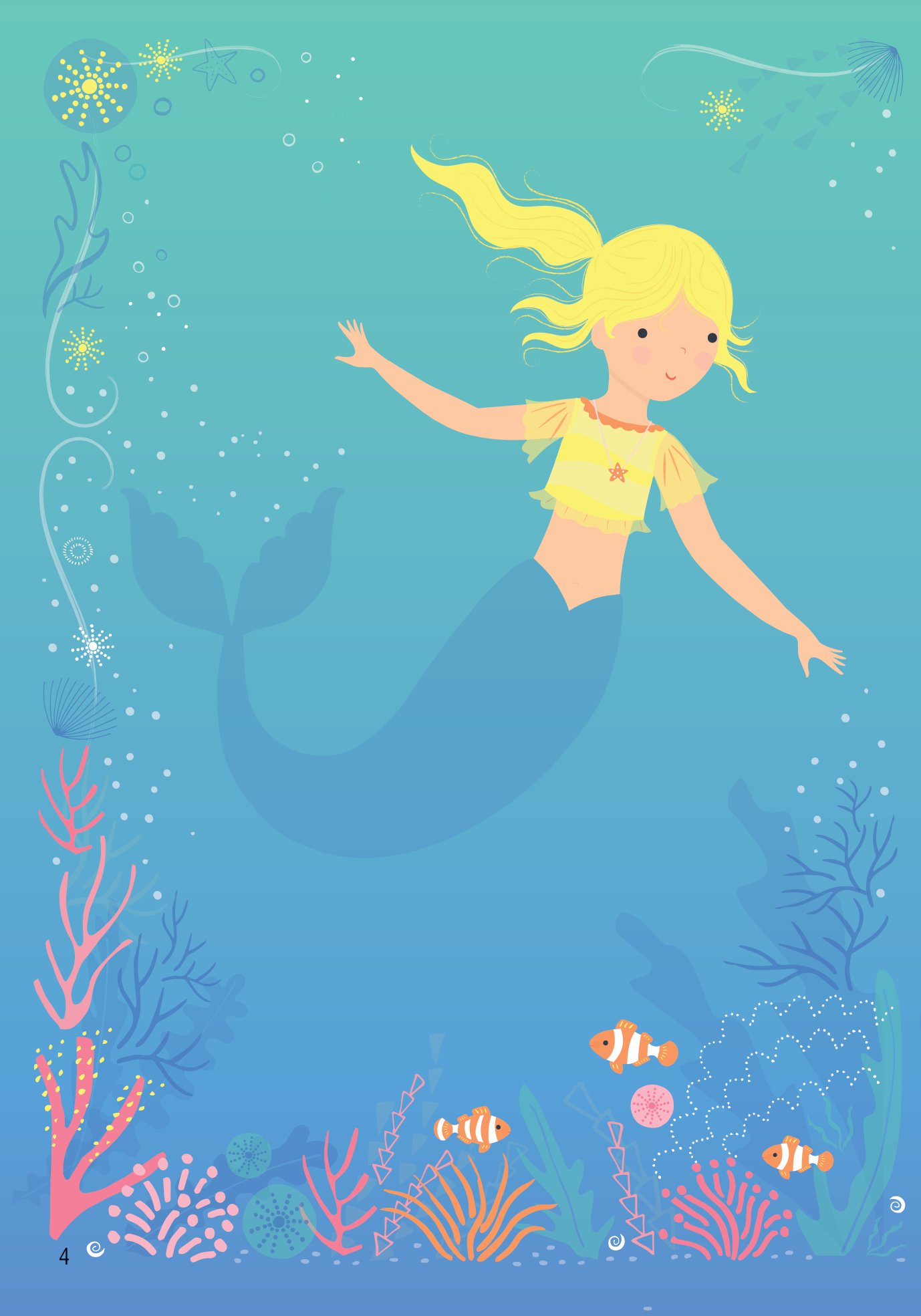 sticker dolly dressing - dán hình sáng tạo trang phục búp bê - nàng tiên cá