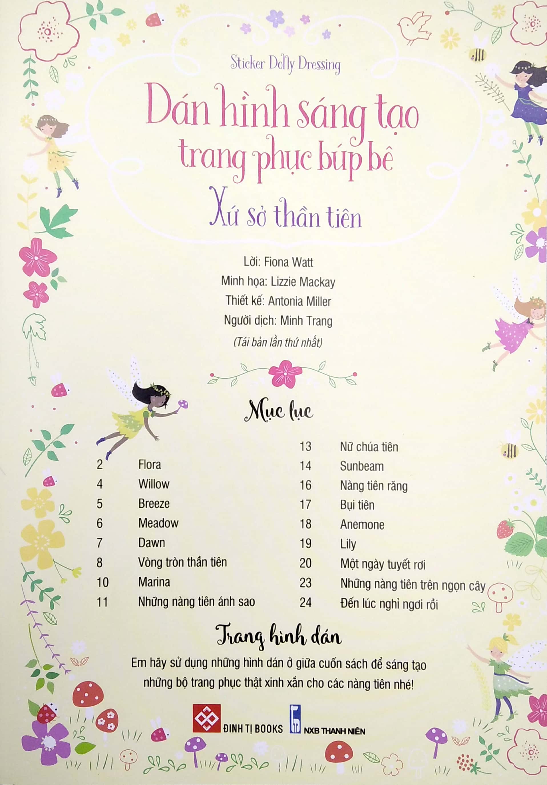 sticker dolly dressing - dán hình sáng tạo trang phục búp bê - xứ sở thần tiên