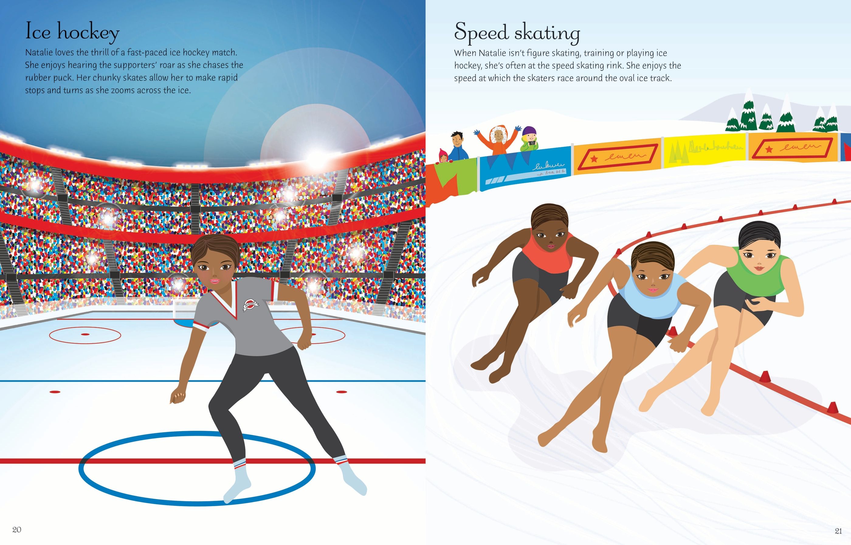 sticker dolly dressing ice skaters