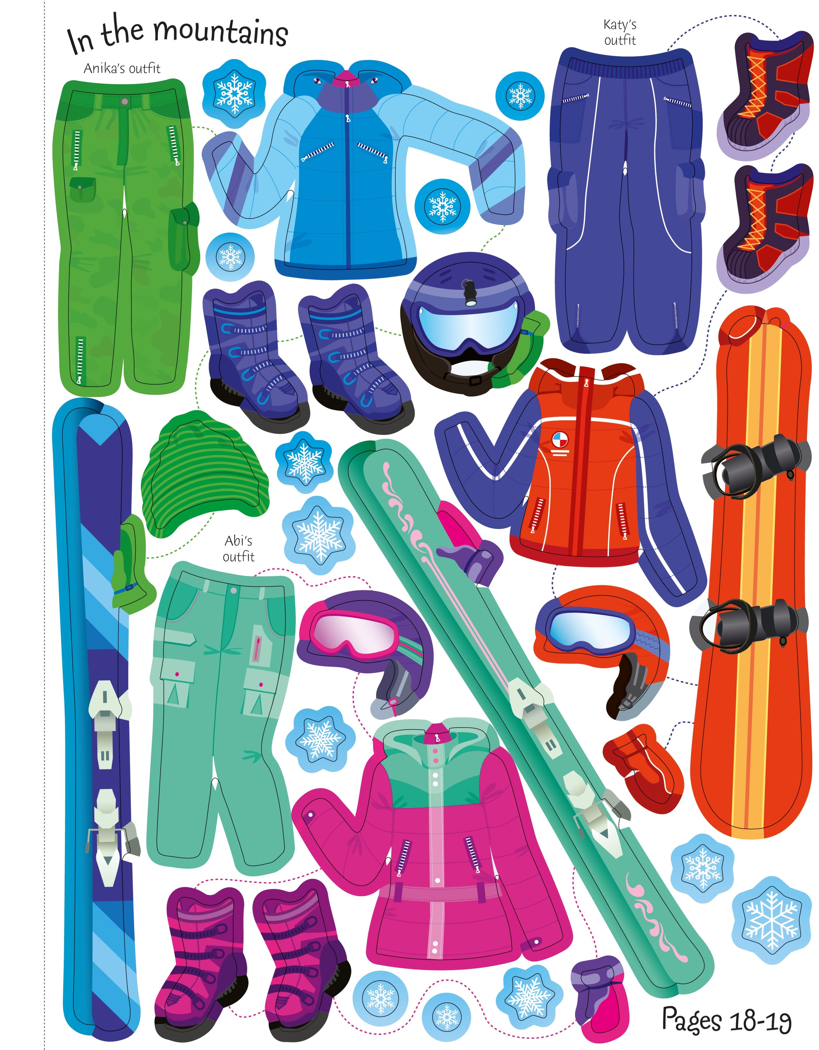 sticker dolly dressing winter wonderland