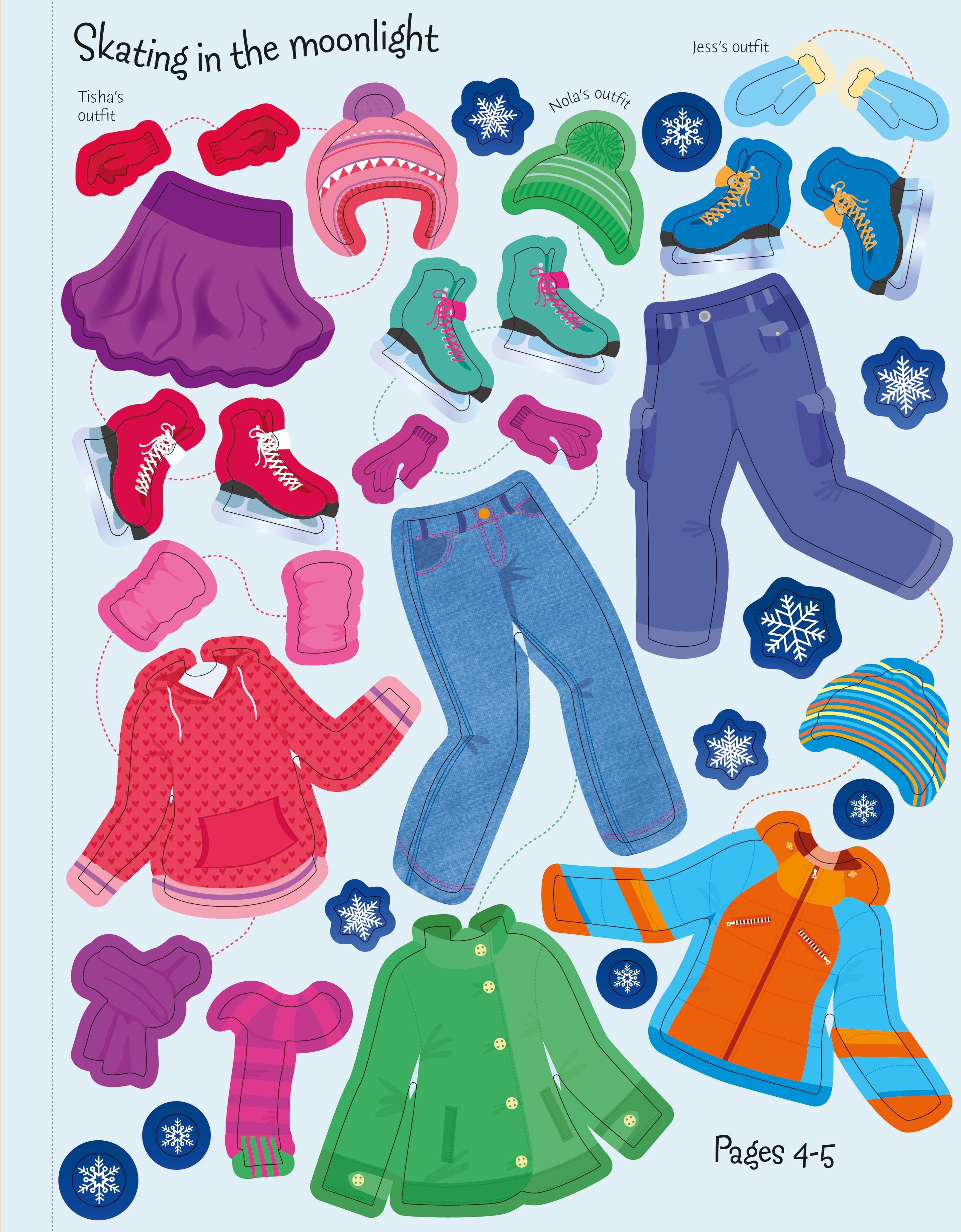 sticker dolly dressing winter wonderland