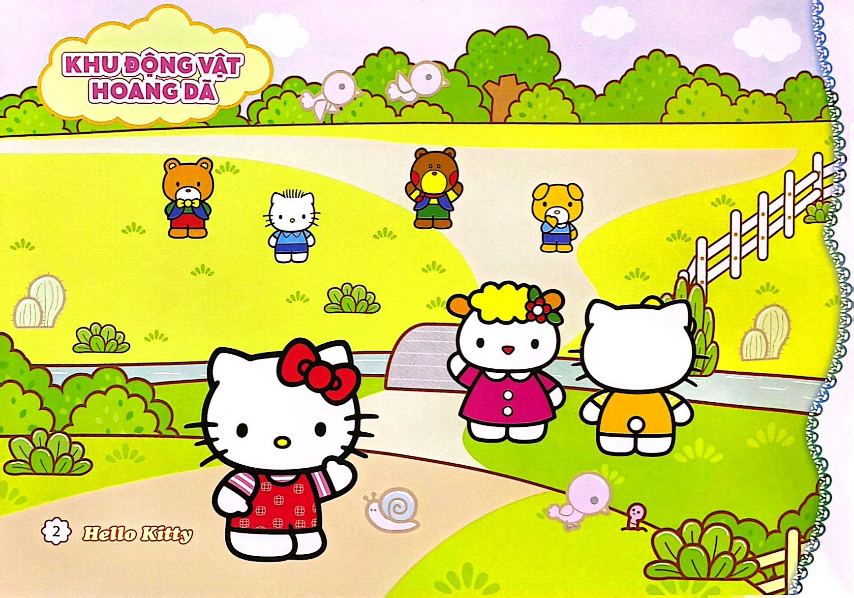 sticker hello kitty - công viên thú vị