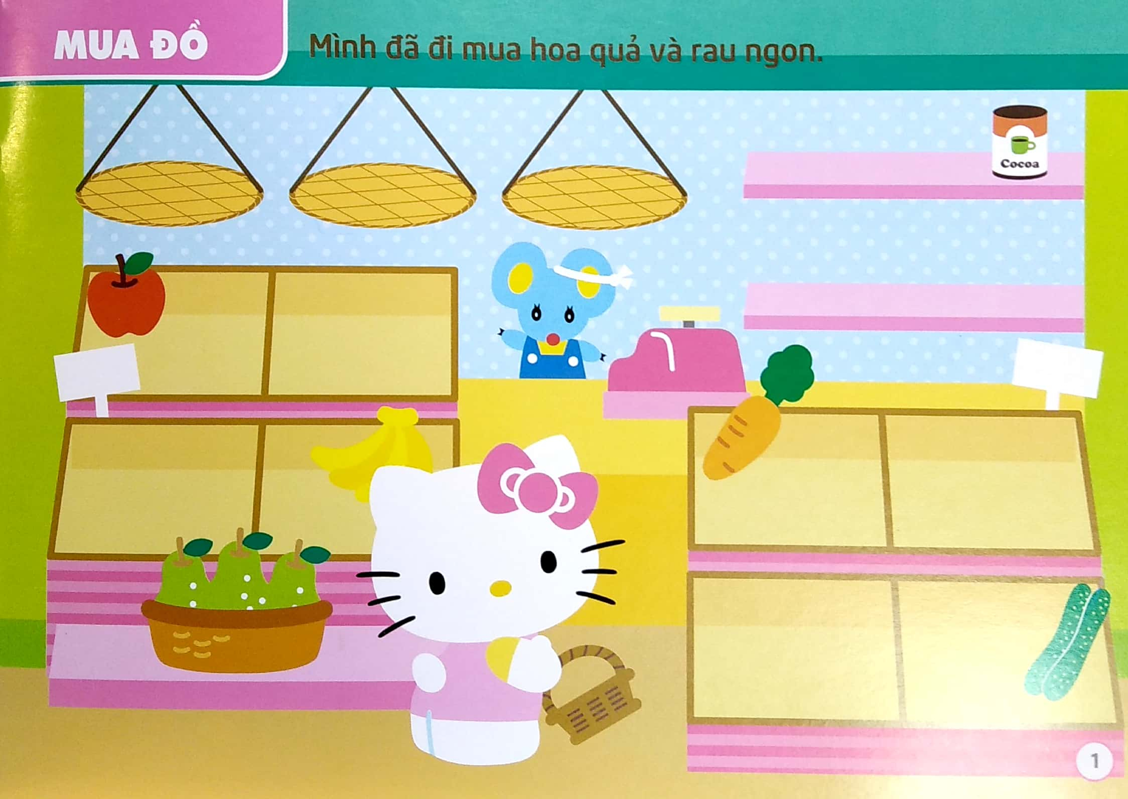 sticker - hello kitty - kitty ham vui, mở tiệc thôi (3-8 tuổi) (tái bản 2023)