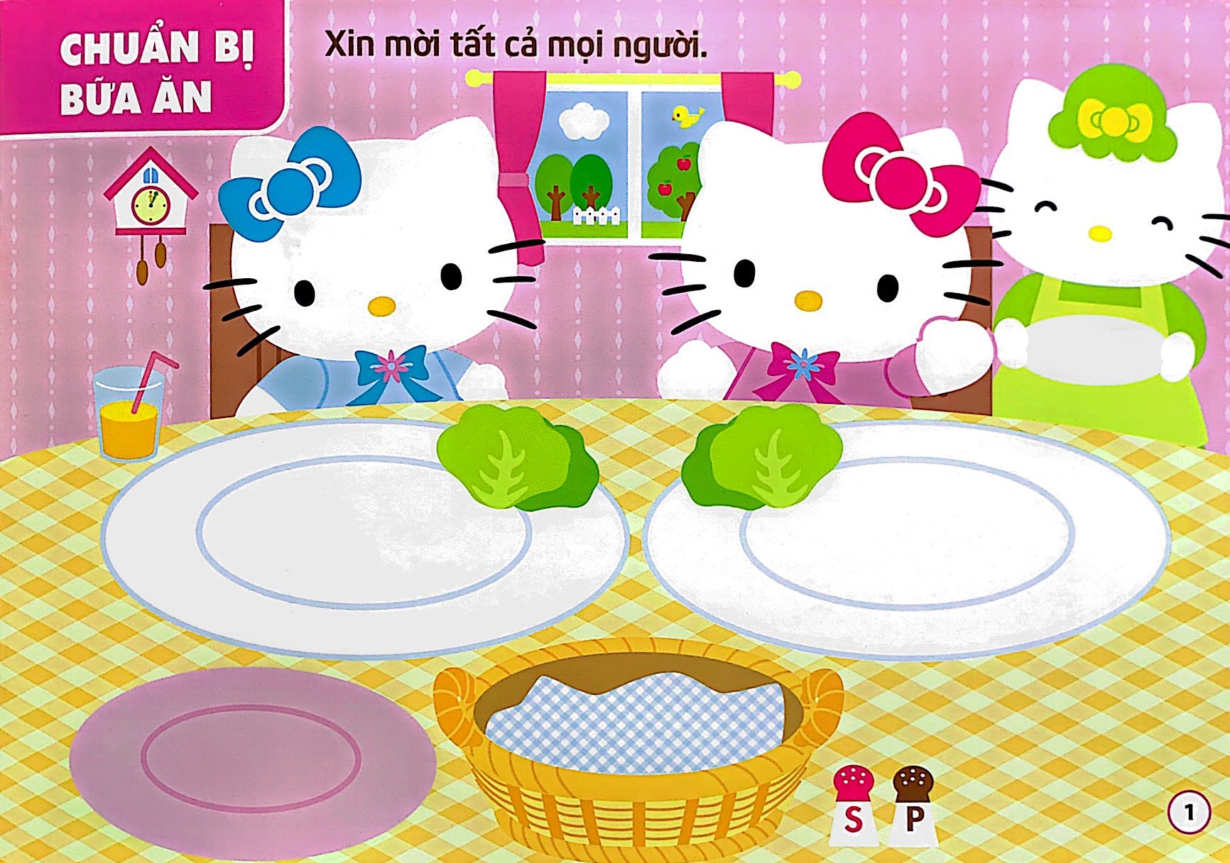sticker - hello kitty - kitty mi nhon đến tiệm ăn ngon (3-8 tuổi) (tái bản 2023)