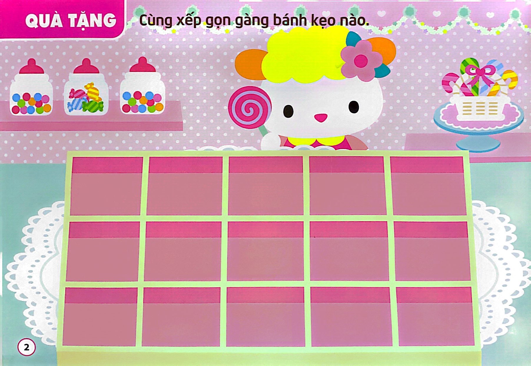 sticker - hello kitty - kitty mi nhon đến tiệm ăn ngon (3-8 tuổi) (tái bản 2023)